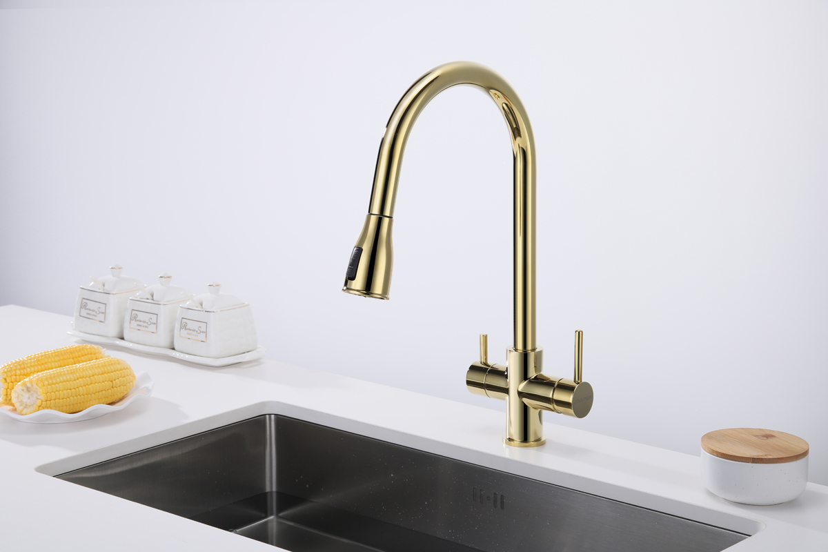 Превью картинка Смеситель для кухни Paulmark LANGE La214212-G Золото G #3
