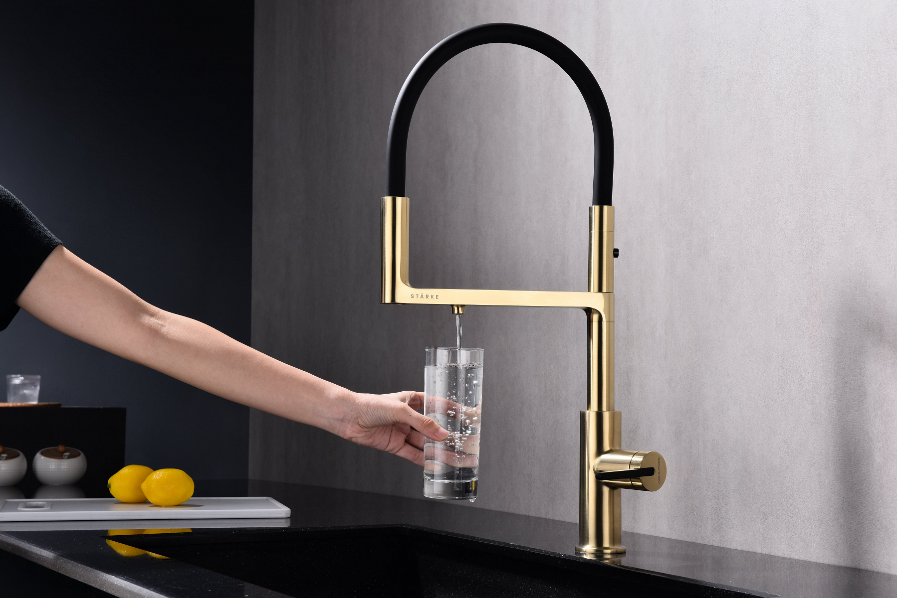 Превью картинка Смеситель для кухни Paulmark TORNADO To213402-LG Светлое золото #8