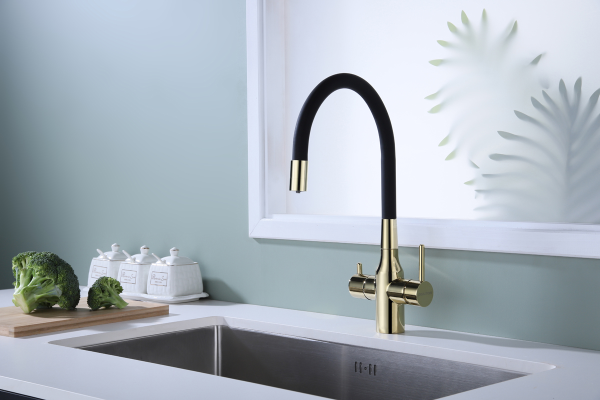 Превью картинка Смеситель для кухни Paulmark SALIX Sa213419-G Золото G #3