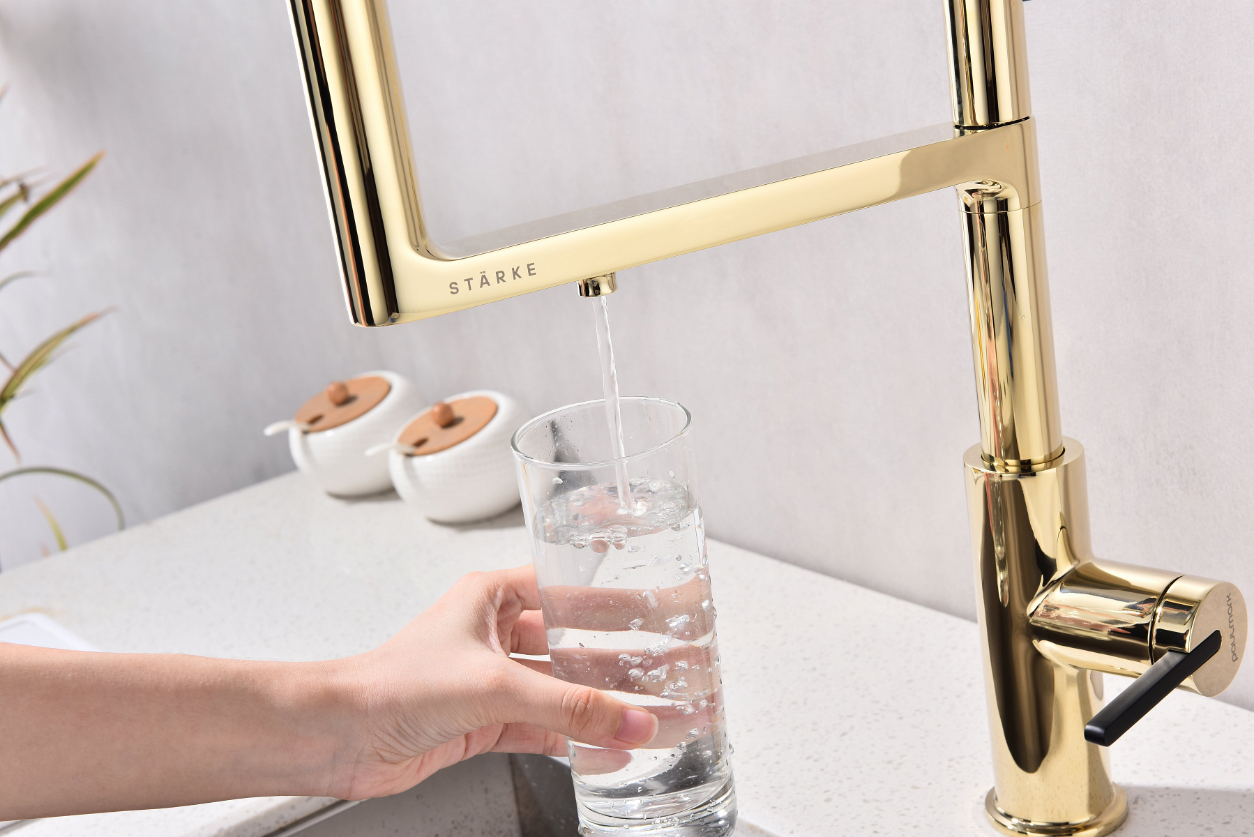 Превью картинка Смеситель для кухни Paulmark TORNADO To213402-G Золото G #14