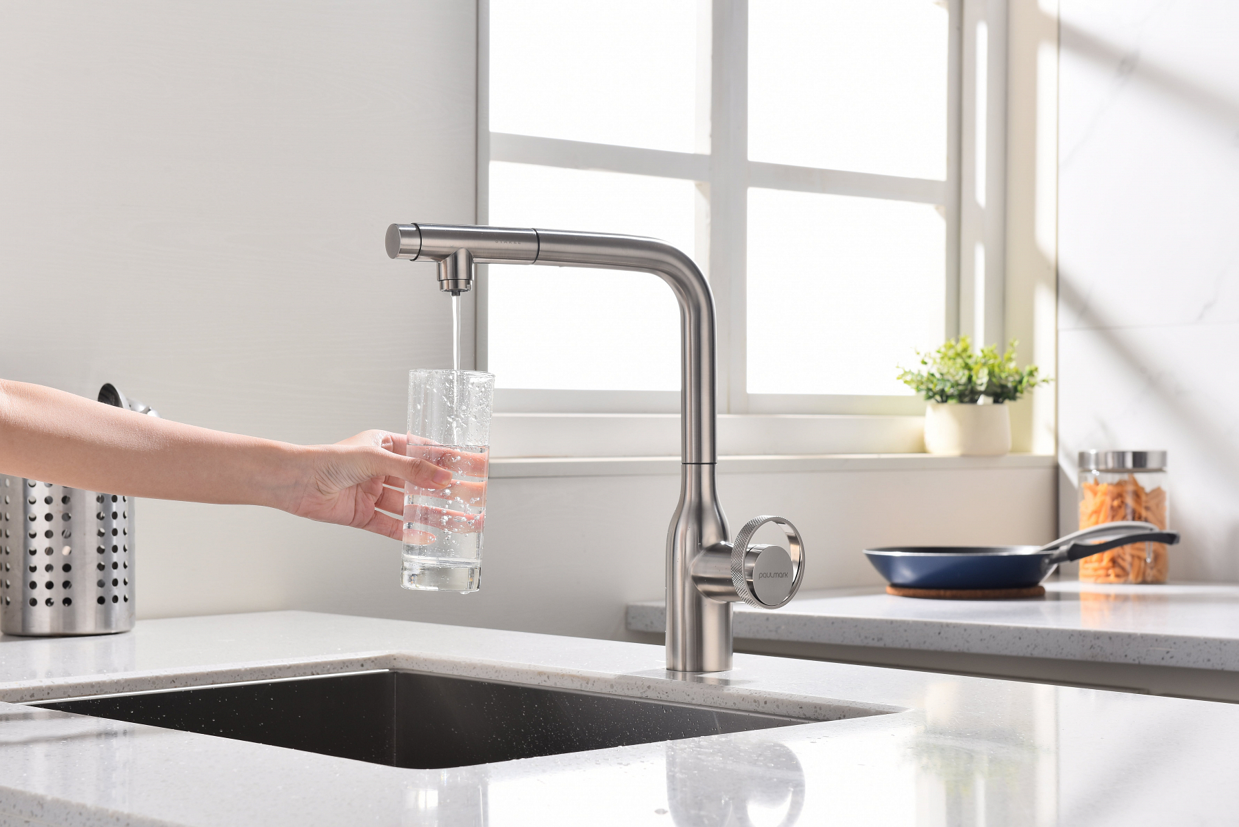 Превью картинка Смеситель для кухни Paulmark URBAN Ur213104-BS Брашированная сталь #9