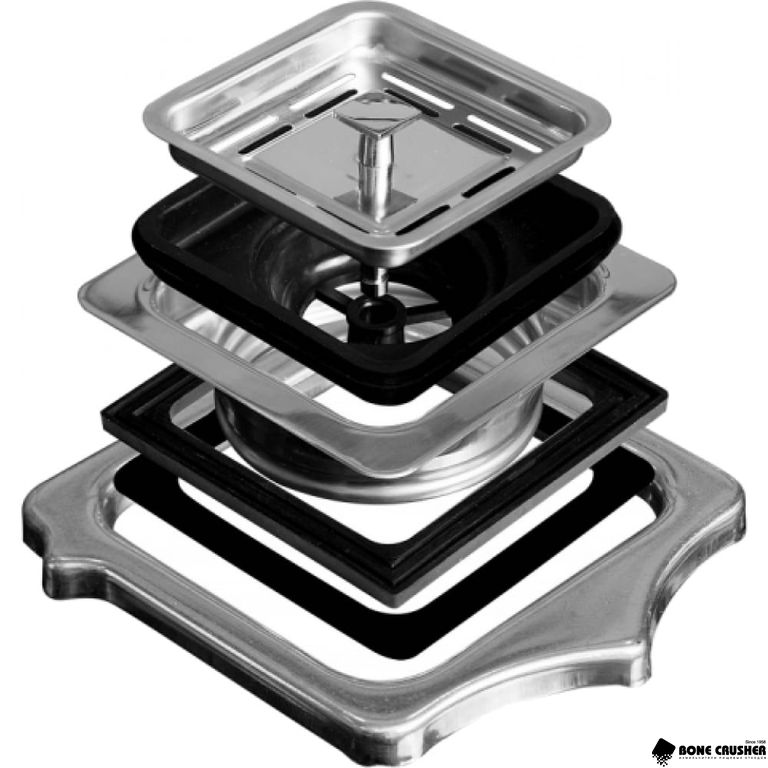 Картинка BoneCrusher Адаптер для подключения ИПО Bone Crusher к квадратному сливу 3-х болтовый