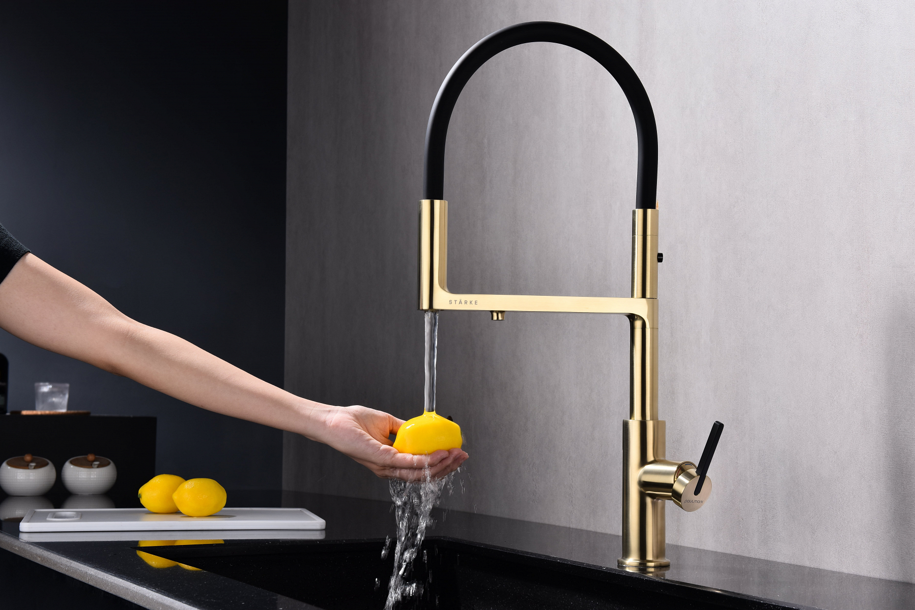 Превью картинка Смеситель для кухни Paulmark TORNADO To213402-LG Светлое золото #6