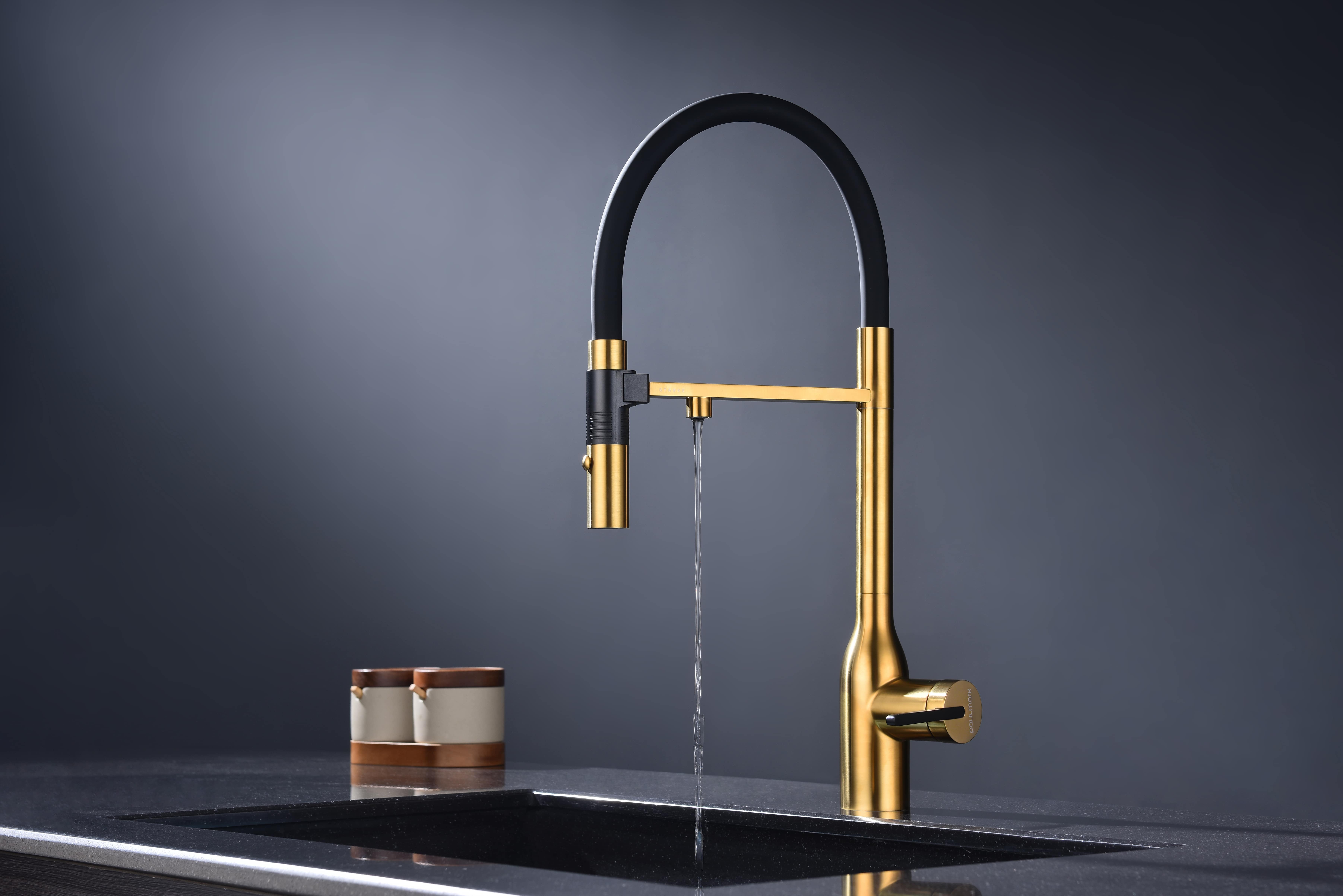 Превью картинка Смеситель для кухни Paulmark MAGNETO ONE Ma213188-BG Брашированное золото BG #6