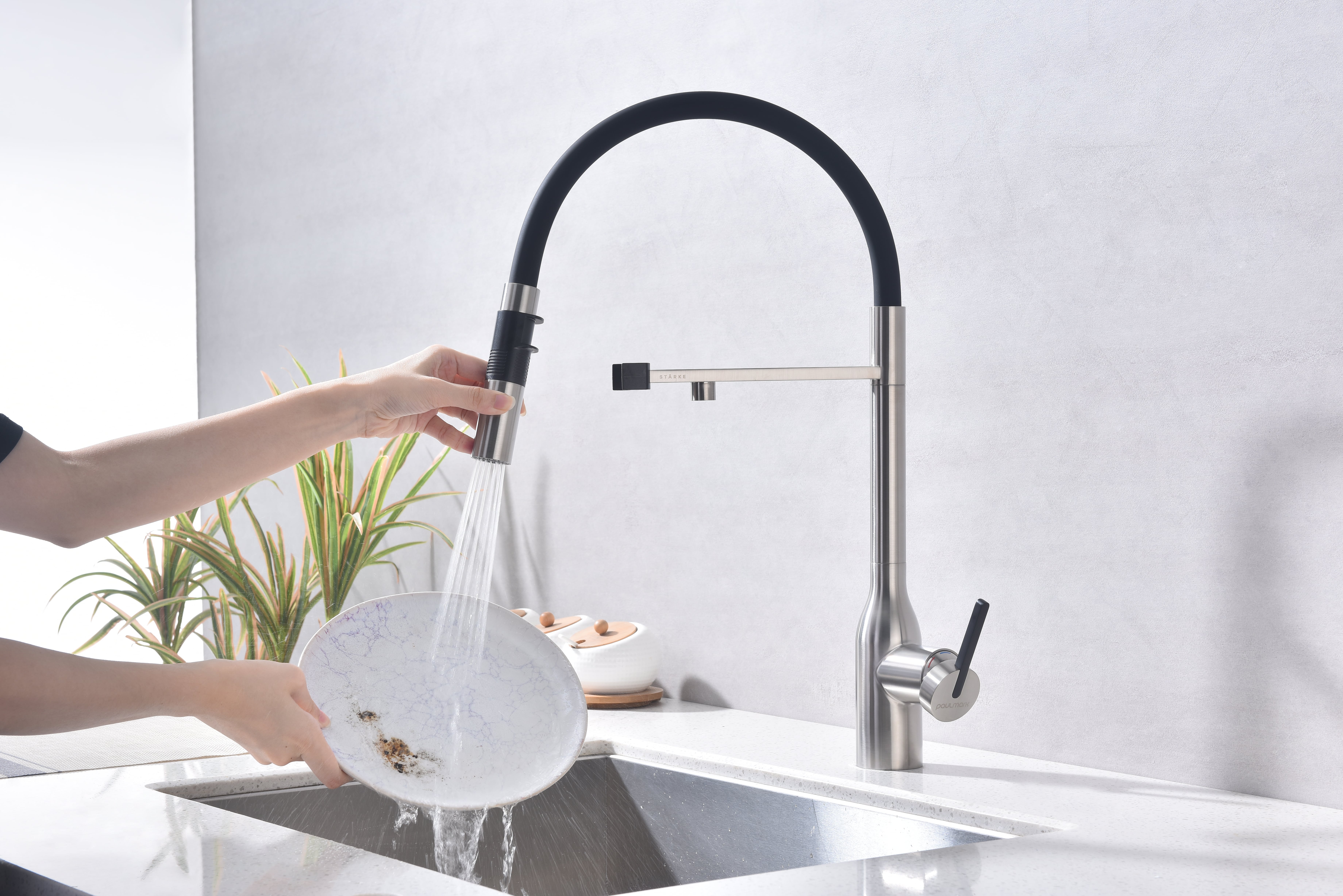 Превью картинка Смеситель для кухни Paulmark MAGNETO ONE Ma213188-BS Брашированная сталь #8