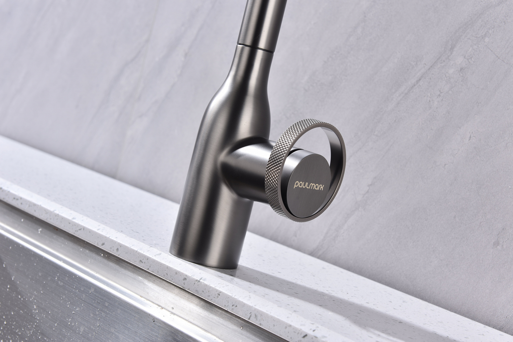 Превью картинка Смеситель для кухни Paulmark URBAN Ur213104-GM Вороненая сталь GM #15