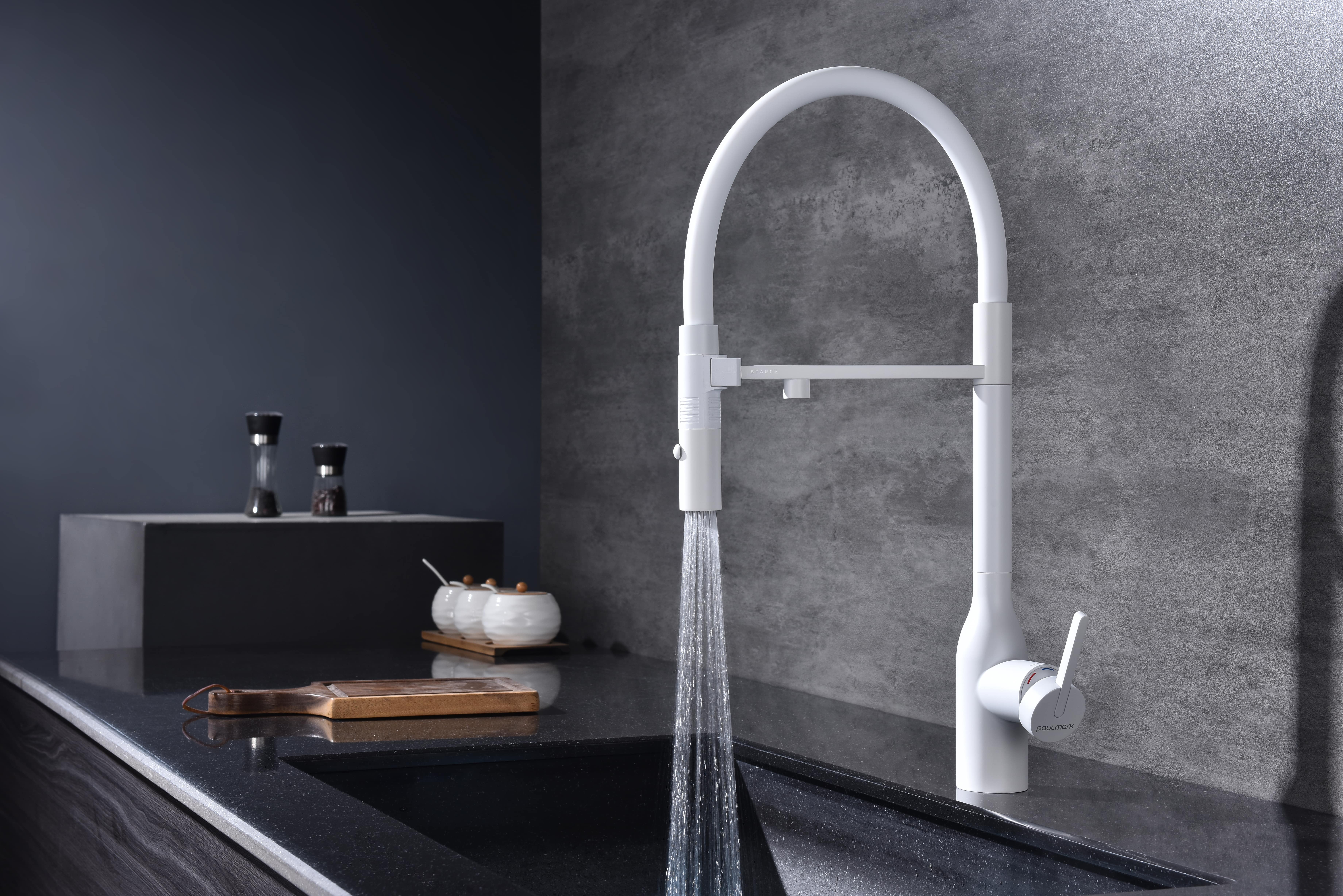 Превью картинка Смеситель для кухни Paulmark MAGNETO ONE Ma213188-WH Белый матовый WH #5