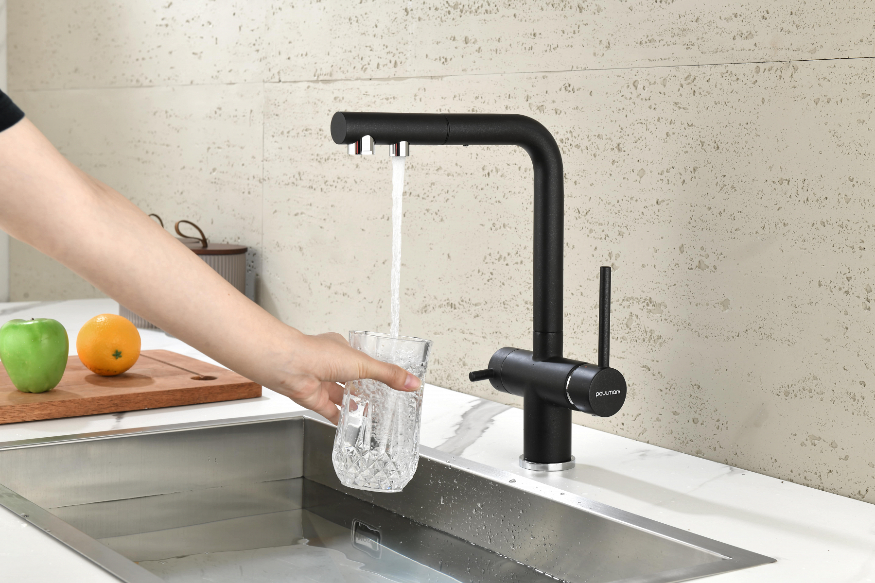 Превью картинка Смеситель для кухни Paulmark SERPENTINE Se213222-BLM Черный #11