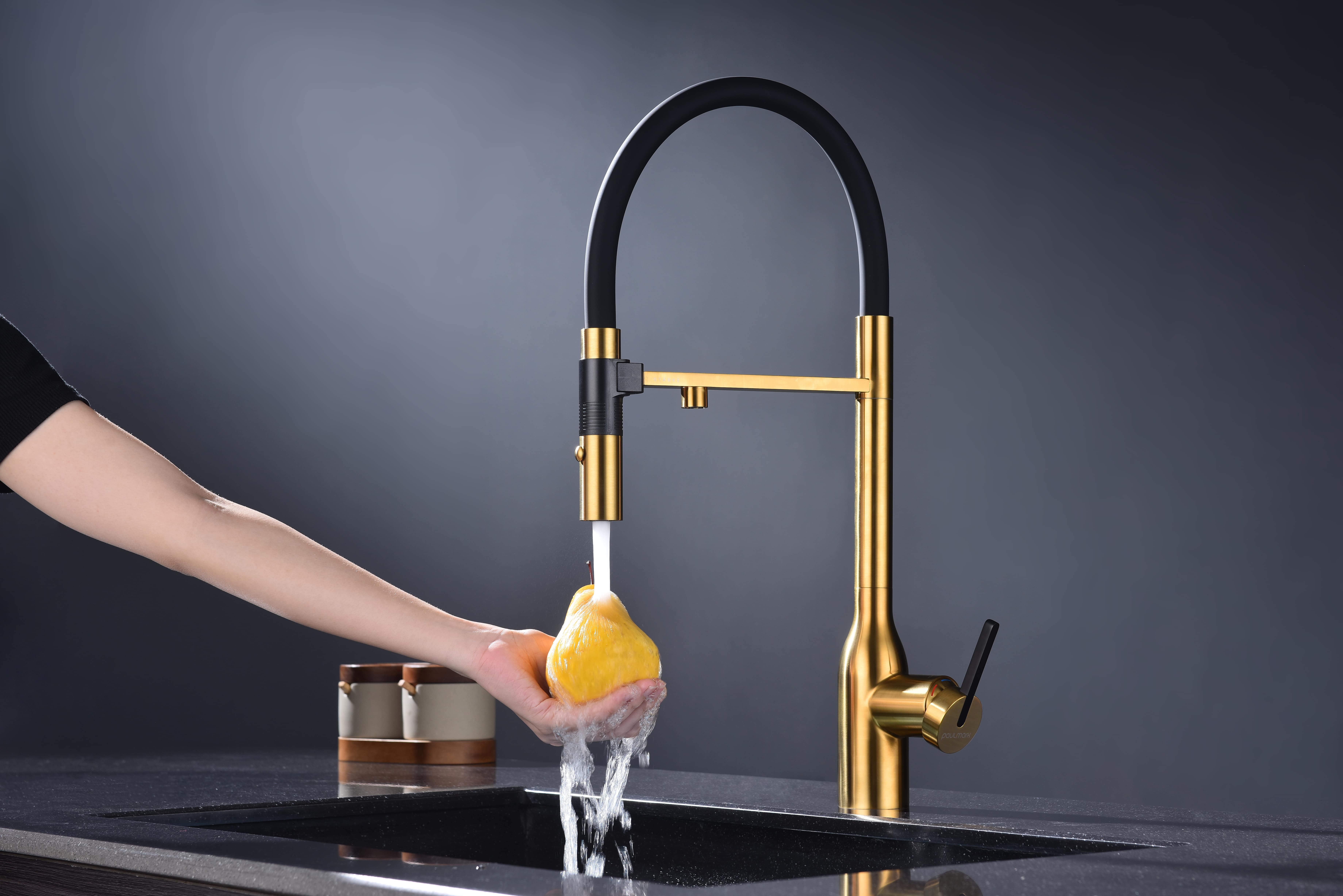 Превью картинка Смеситель для кухни Paulmark MAGNETO ONE Ma213188-BG Брашированное золото BG #7