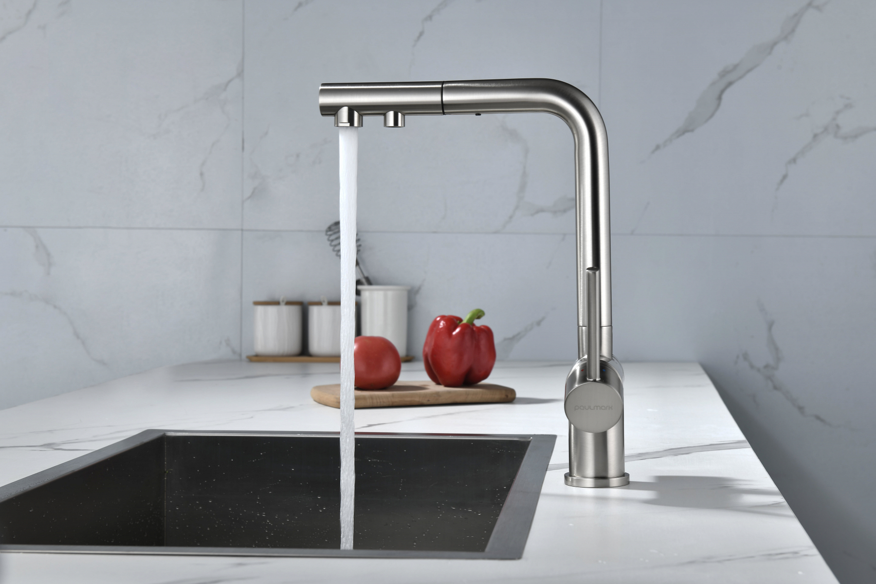 Превью картинка Смеситель для кухни Paulmark SERPENTINE Se213222-BS Брашированная сталь #17