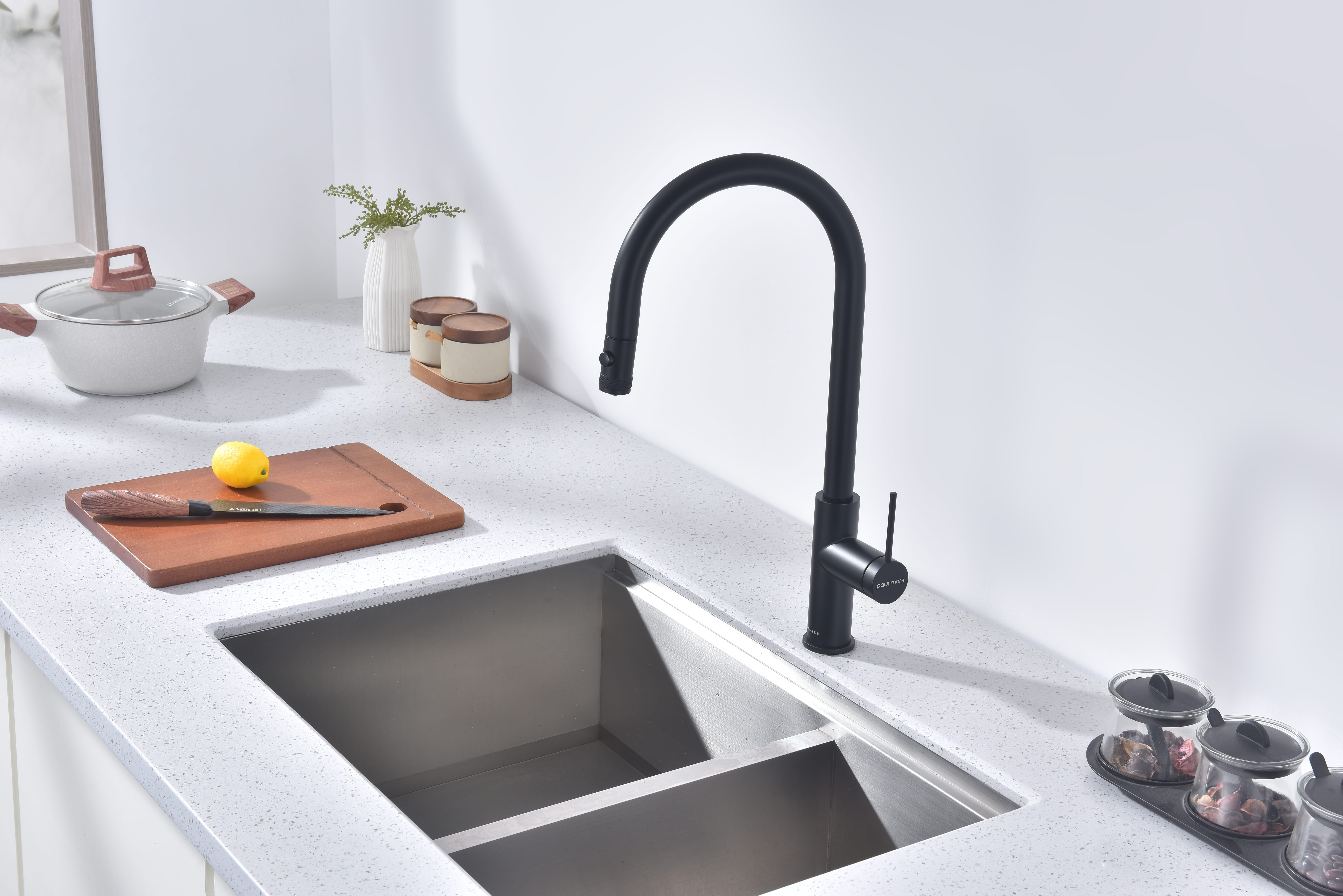 Превью картинка Смеситель для кухни Paulmark GALANT Ga213077-AN Антрацит #3