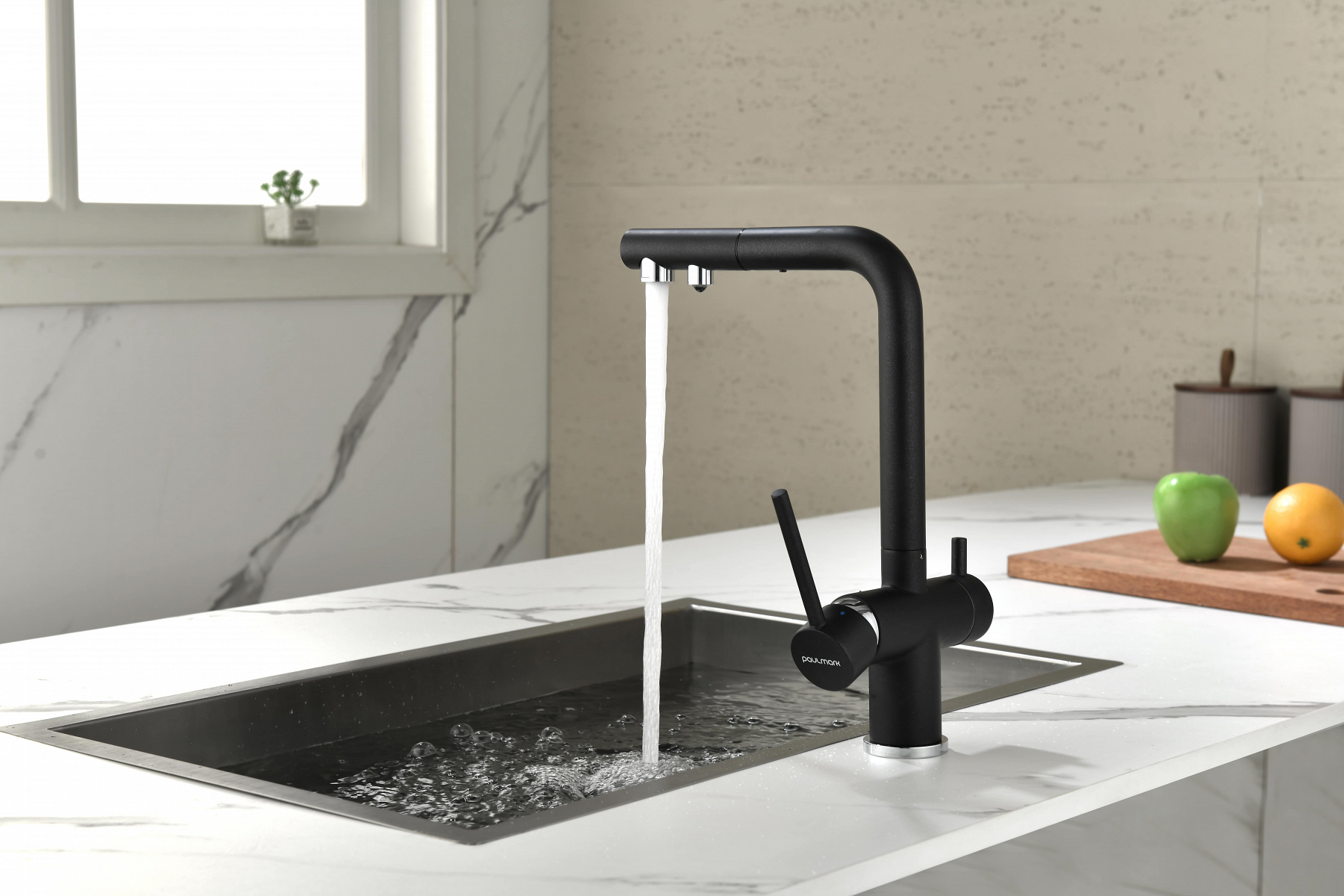 Превью картинка Смеситель для кухни Paulmark SERPENTINE Se213222-BLM Черный #19