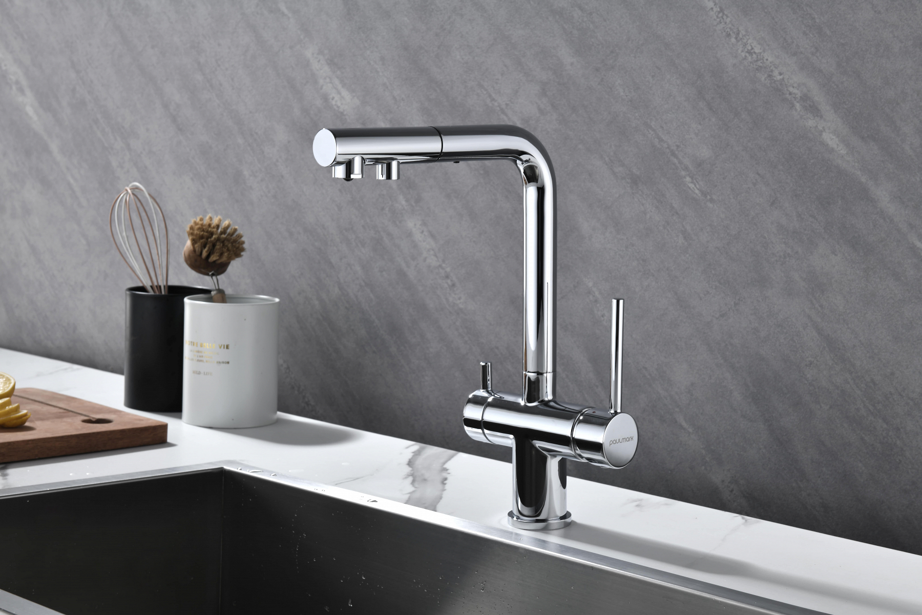 Превью картинка Смеситель для кухни Paulmark SERPENTINE Se213222-CR Хром CR #14