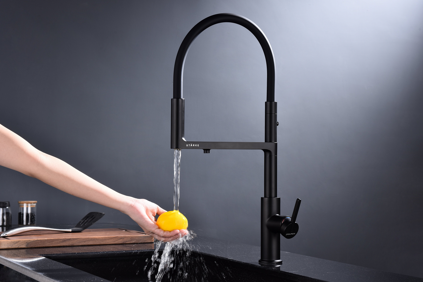 Превью картинка Смеситель для кухни Paulmark TORNADO To213402-AN Антрацит #5