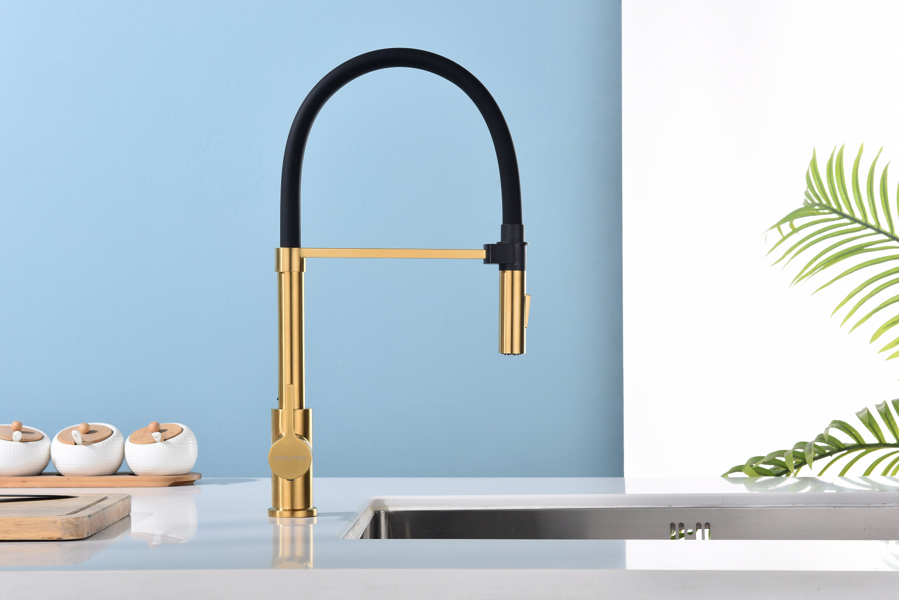 Превью картинка Смеситель для кухни Paulmark HALT Ha214021-BG Брашированное золото BG #3