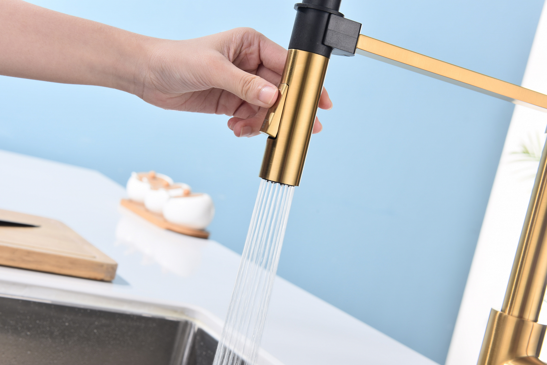 Превью картинка Смеситель для кухни Paulmark HALT Ha214021-BG Брашированное золото BG #12