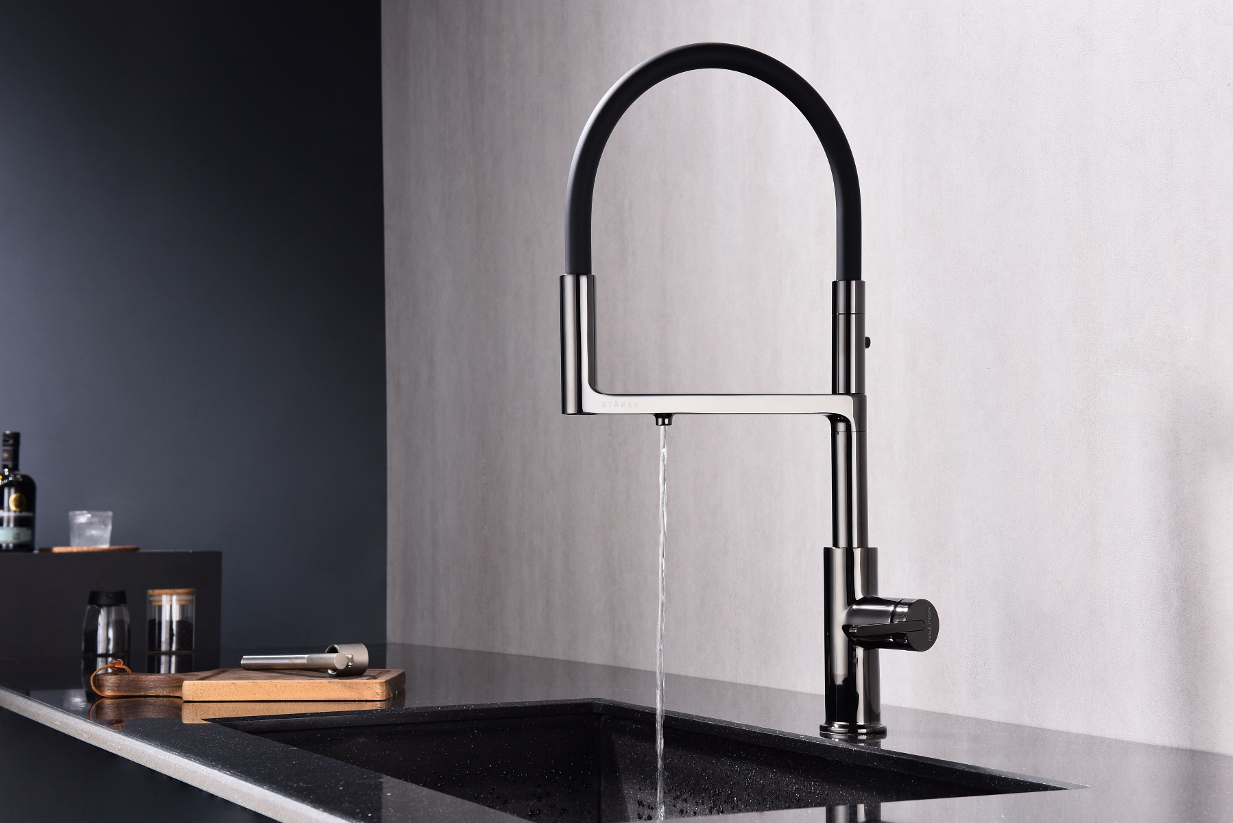 Превью картинка Смеситель для кухни Paulmark TORNADO To213402-GB Глянцевый чёрный Gb #6