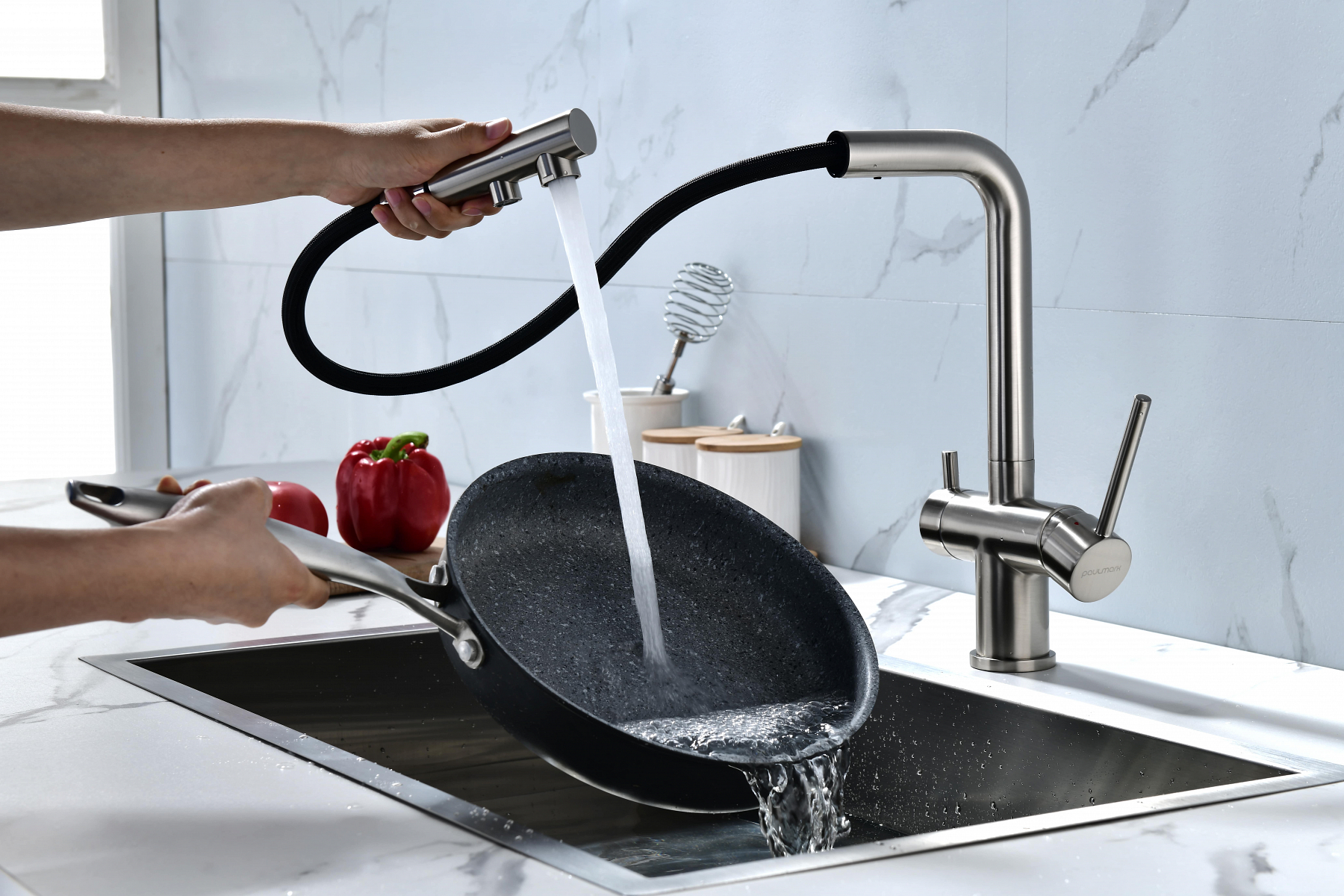 Превью картинка Смеситель для кухни Paulmark SERPENTINE Se213222-BS Брашированная сталь #4