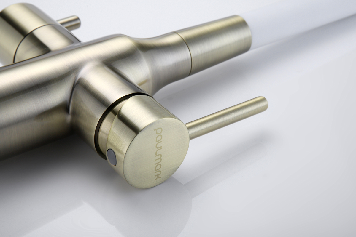 Превью картинка Смеситель для кухни Paulmark SALIX Sa213419-BRw Бронза / белый #11