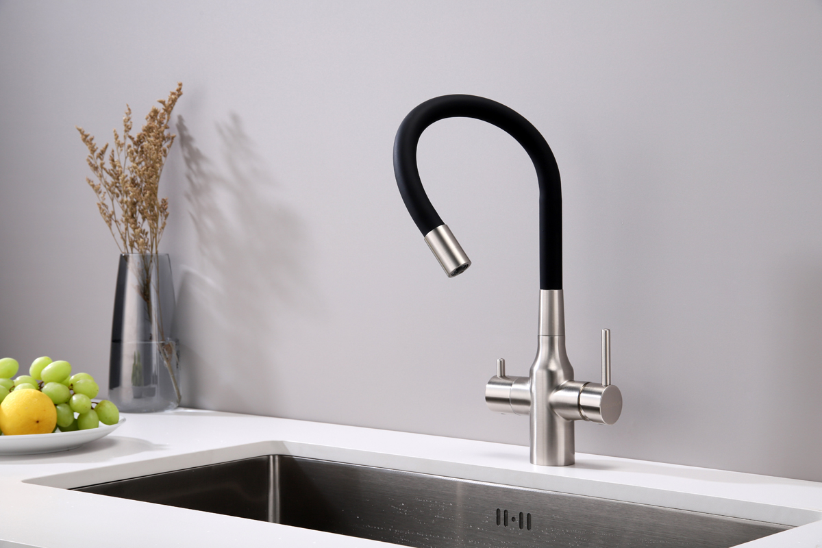 Превью картинка Смеситель для кухни Paulmark SALIX Sa213419-BS Брашированная сталь #6