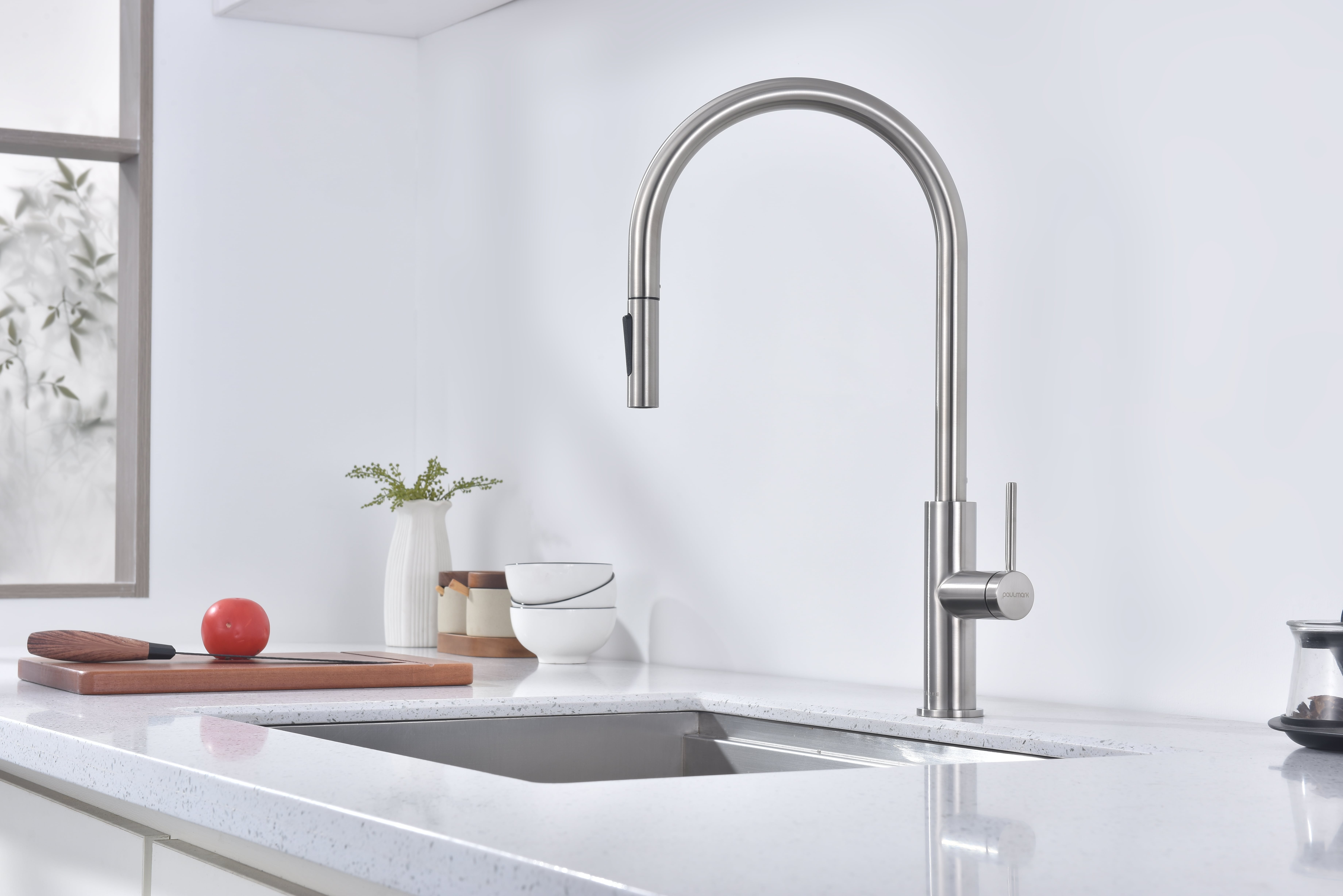 Превью картинка Смеситель для кухни Paulmark SENSO Se215180-BS Брашированная сталь #3