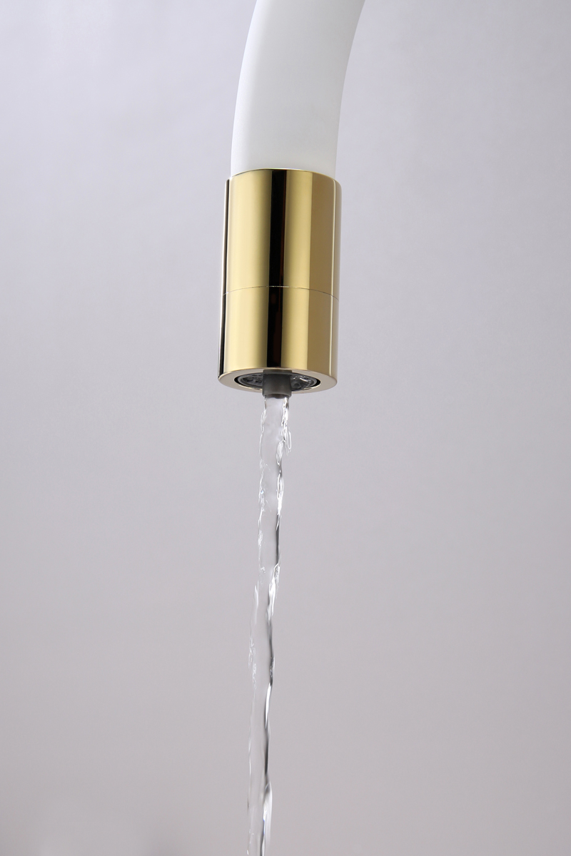 Превью картинка Смеситель для кухни Paulmark SALIX Sa213419-Gw Белый / золото #9