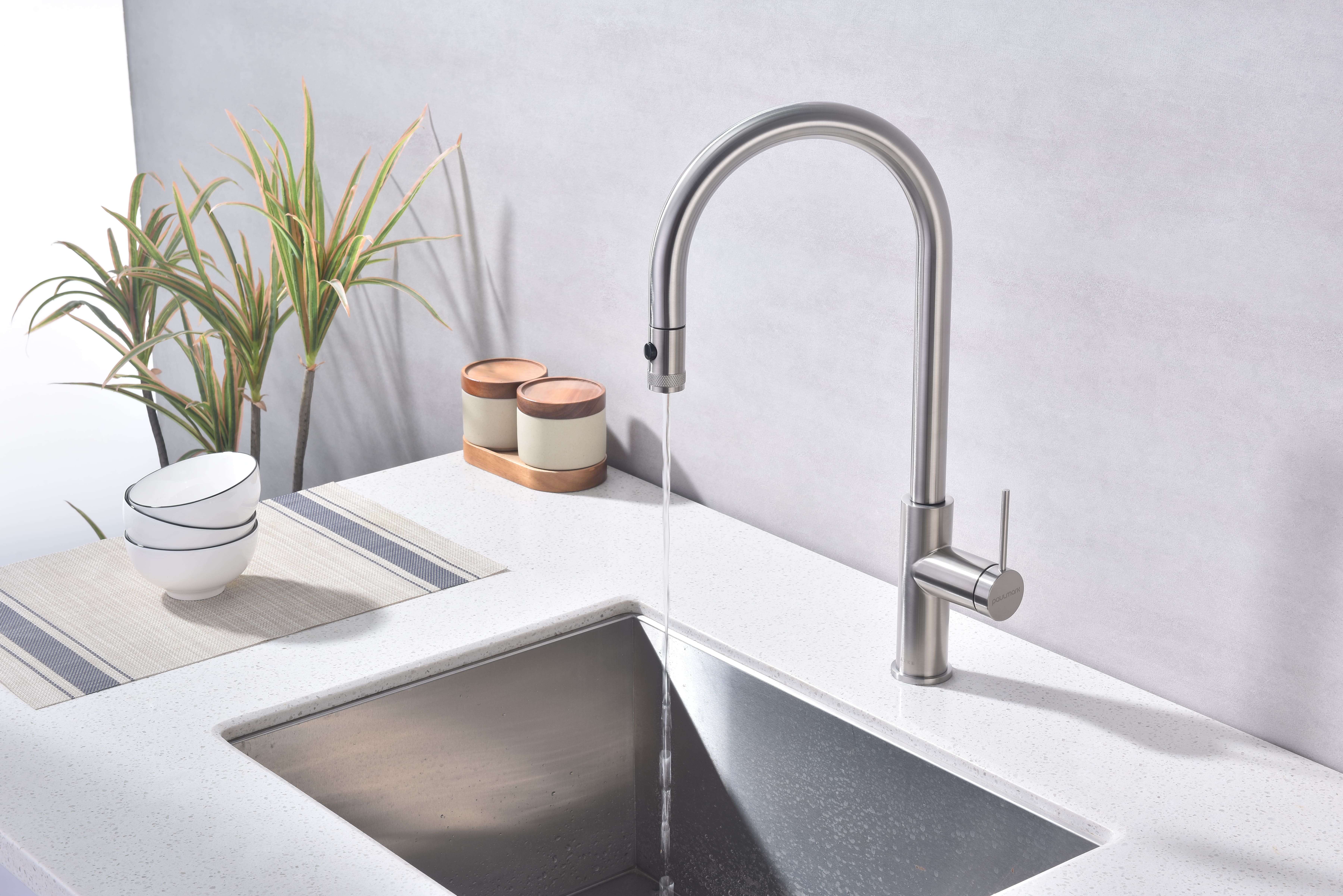 Превью картинка Смеситель для кухни Paulmark GALANT Ga213077-BS Брашированная сталь #15