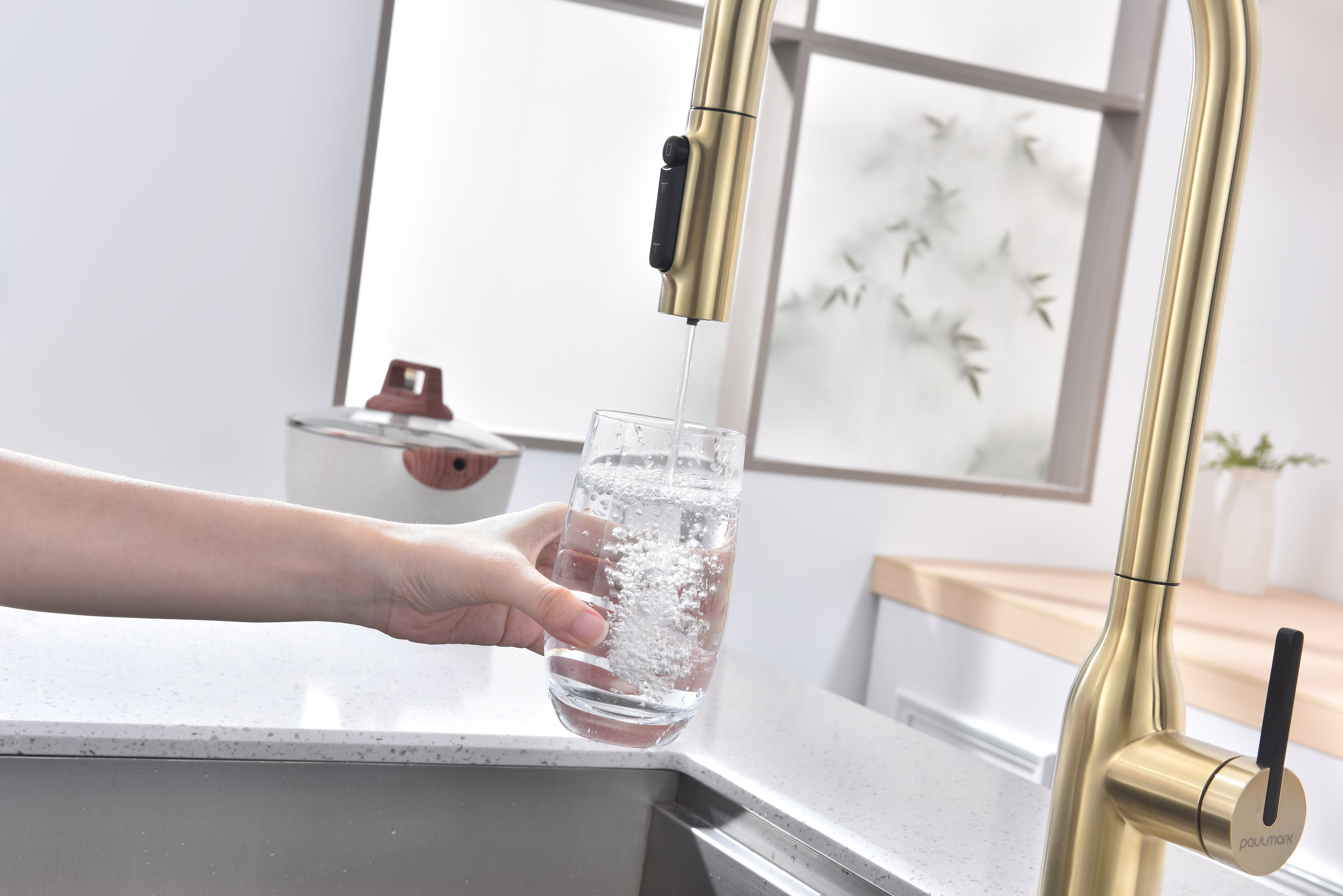 Превью картинка Смеситель для кухни Paulmark UNIVERSAL Un213880-LG Светлое золото #13