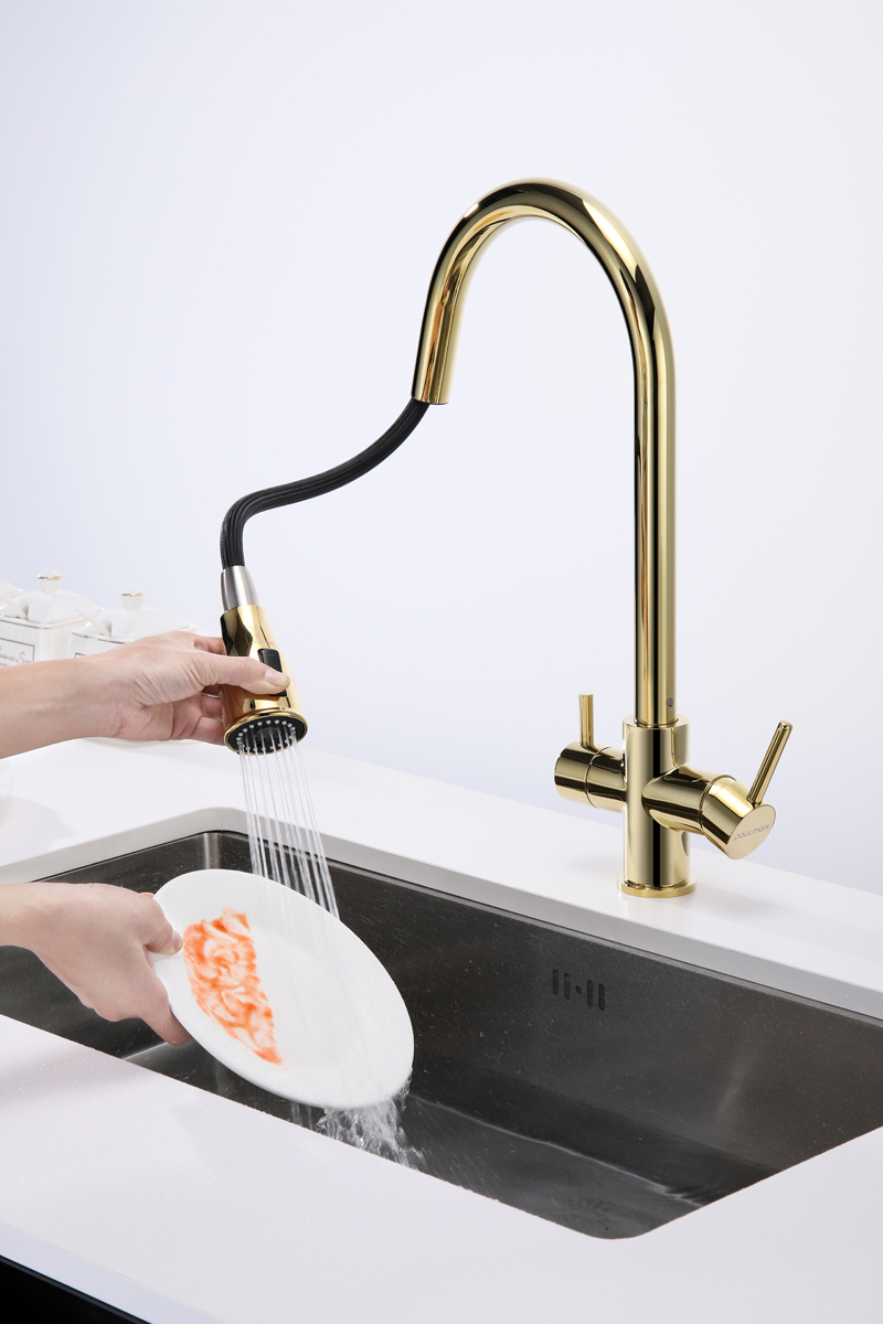 Превью картинка Смеситель для кухни Paulmark LANGE La214212-G Золото G #7