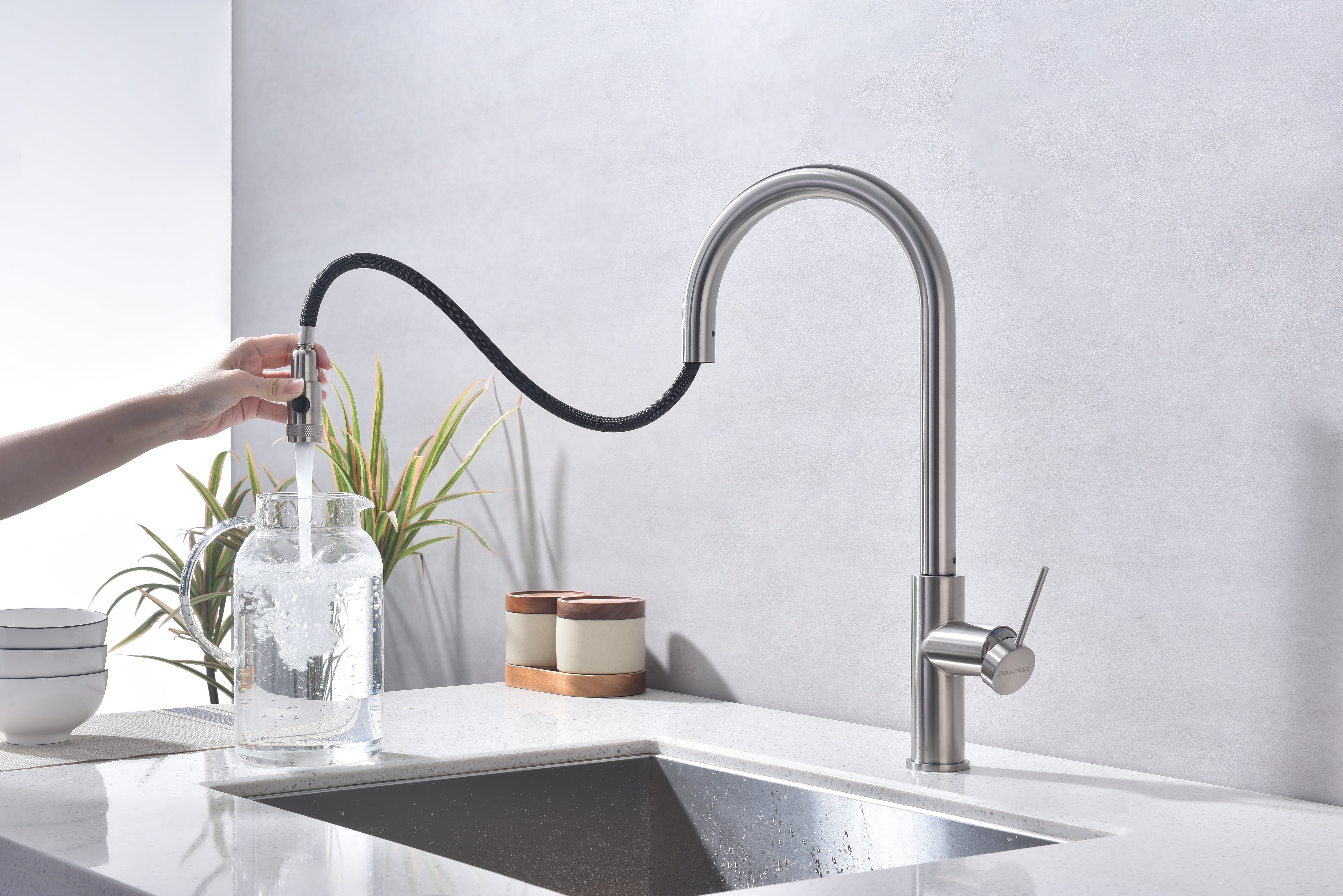 Превью картинка Смеситель для кухни Paulmark GALANT Ga213077-BS Брашированная сталь #9