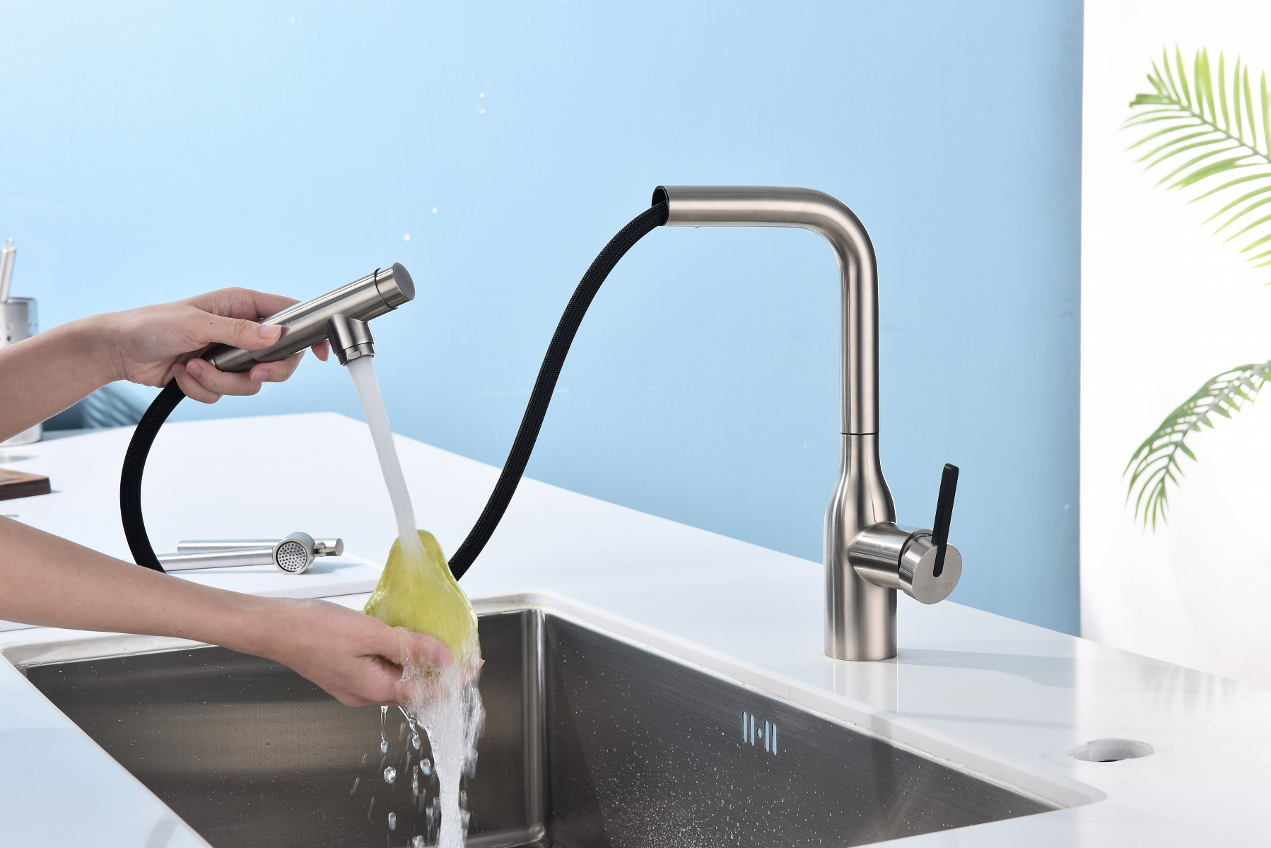 Превью картинка Смеситель для кухни Paulmark VIPER Vi213105-BS Брашированная сталь #14