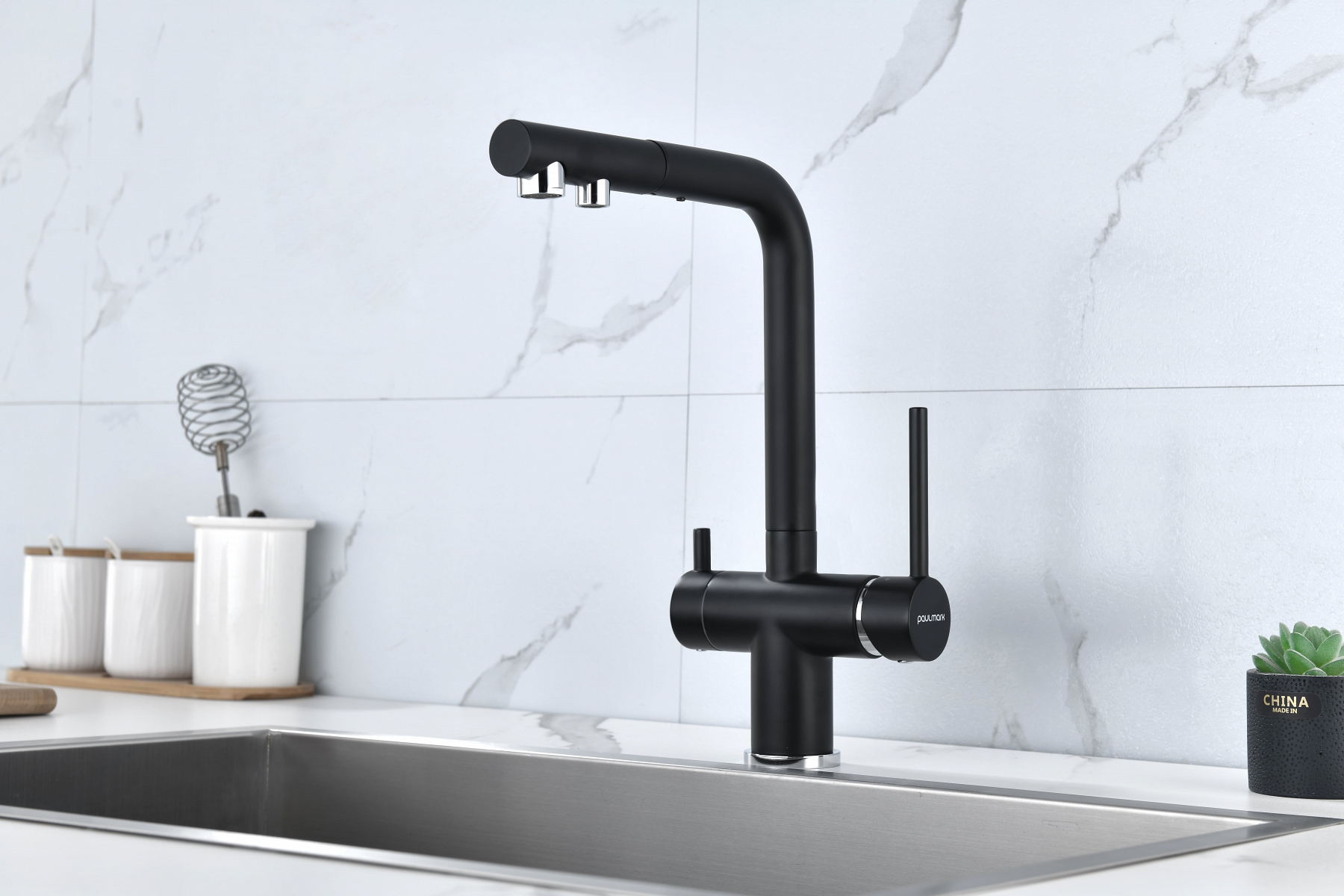 Превью картинка Смеситель для кухни Paulmark SERPENTINE Se213222-AN Антрацит #19