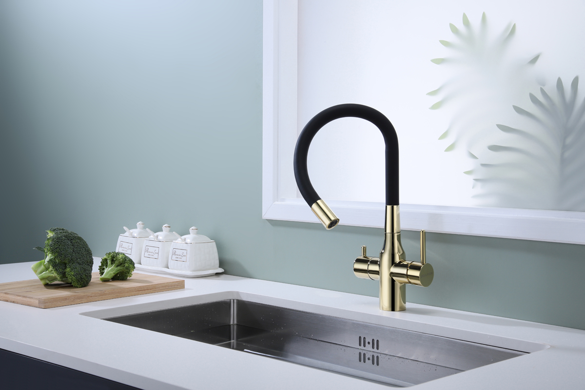 Превью картинка Смеситель для кухни Paulmark SALIX Sa213419-G Золото G #6