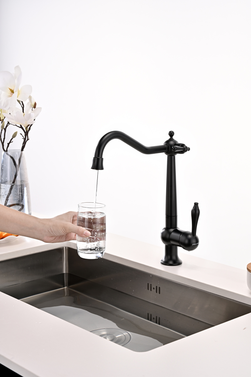 Превью картинка Смеситель для кухни Paulmark RETRO Re213226-AN Антрацит #10