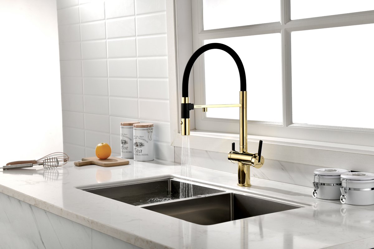 Превью картинка Смеситель для кухни Paulmark GRAVITY Gr213888-G Золото G #5