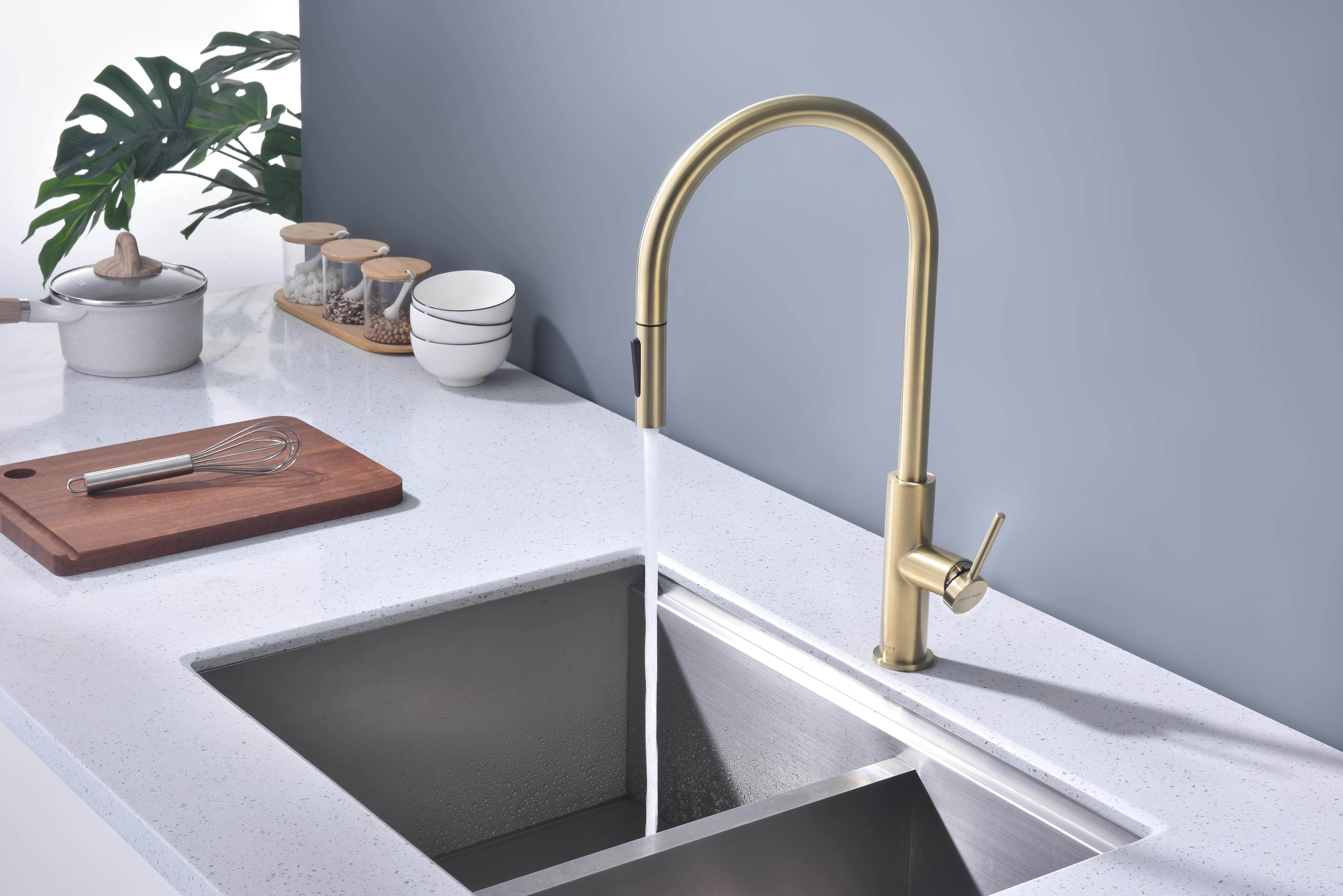 Превью картинка Смеситель для кухни Paulmark SENSO Se215180-LG Светлое золото #5