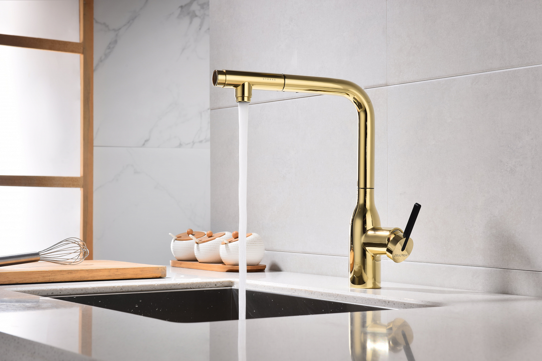 Превью картинка Смеситель для кухни Paulmark VIPER Vi213105-G Золото G #3