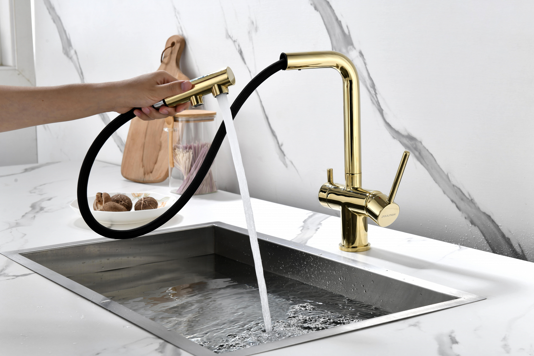 Превью картинка Смеситель для кухни Paulmark SERPENTINE Se213222-G Золото G #11