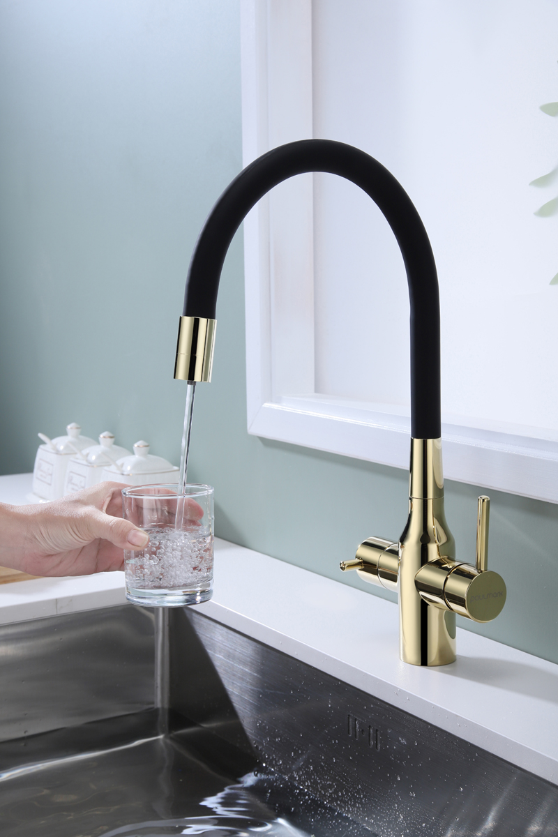 Превью картинка Смеситель для кухни Paulmark SALIX Sa213419-G Золото G #5