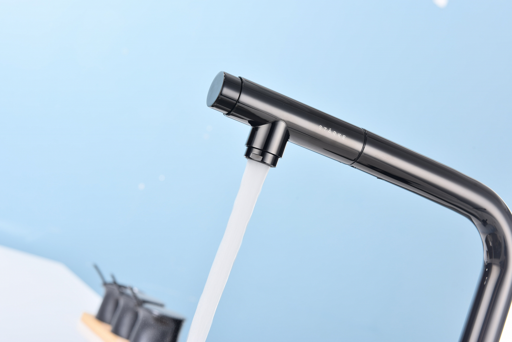 Превью картинка Смеситель для кухни Paulmark VIPER Vi213105-GB Глянцевый чёрный Gb #11