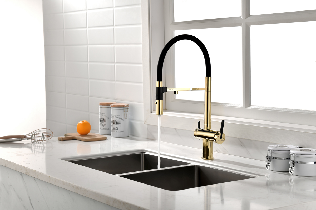 Превью картинка Смеситель для кухни Paulmark GRAVITY Gr213888-G Золото G #4