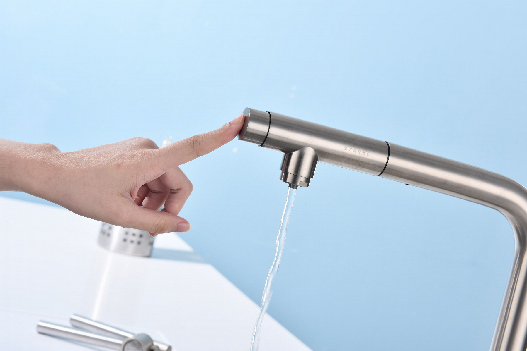 Превью картинка Смеситель для кухни Paulmark VIPER Vi213105-BS Брашированная сталь #18