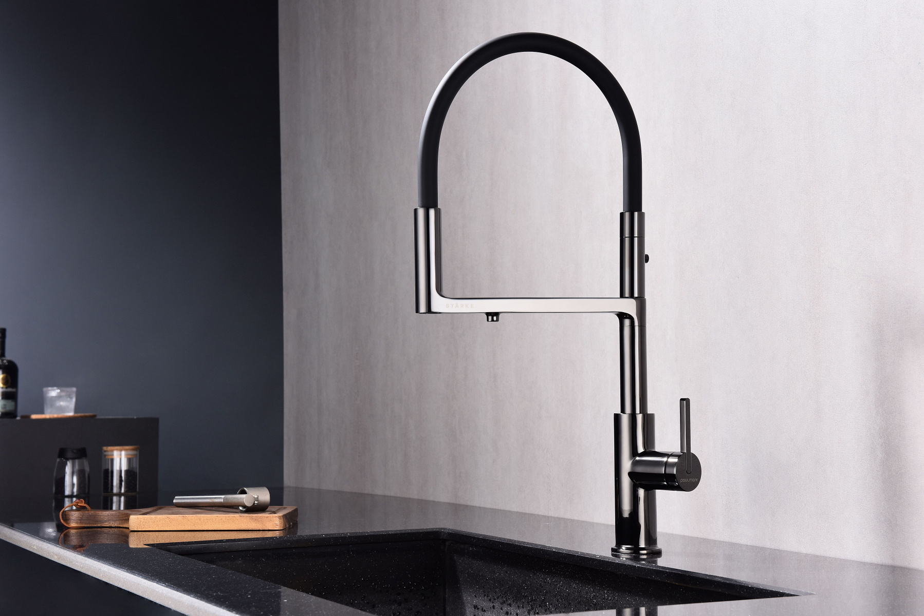 Превью картинка Смеситель для кухни Paulmark TORNADO To213402-GB Глянцевый чёрный Gb #8