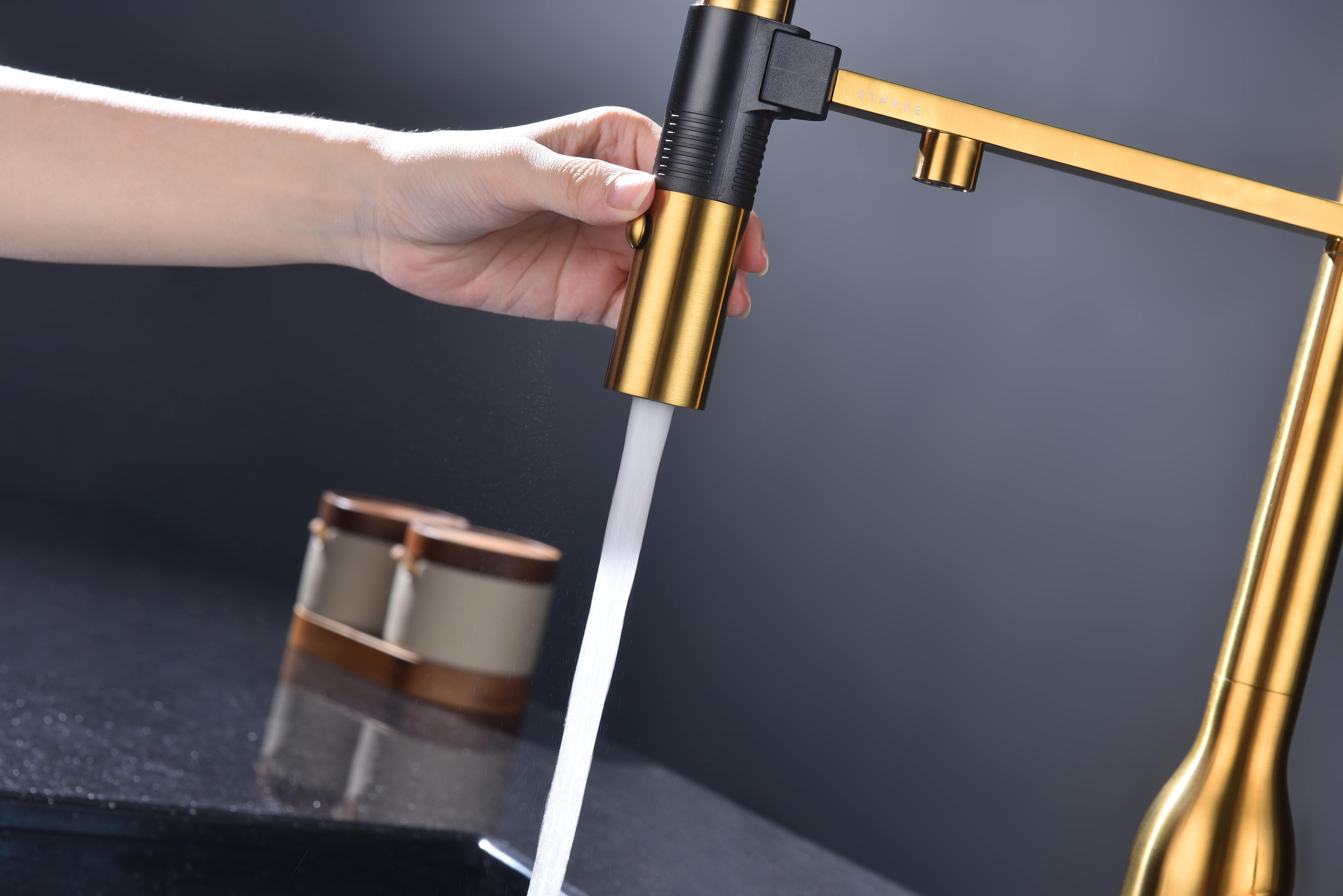 Превью картинка Смеситель для кухни Paulmark MAGNETO ONE Ma213188-BG Брашированное золото BG #11