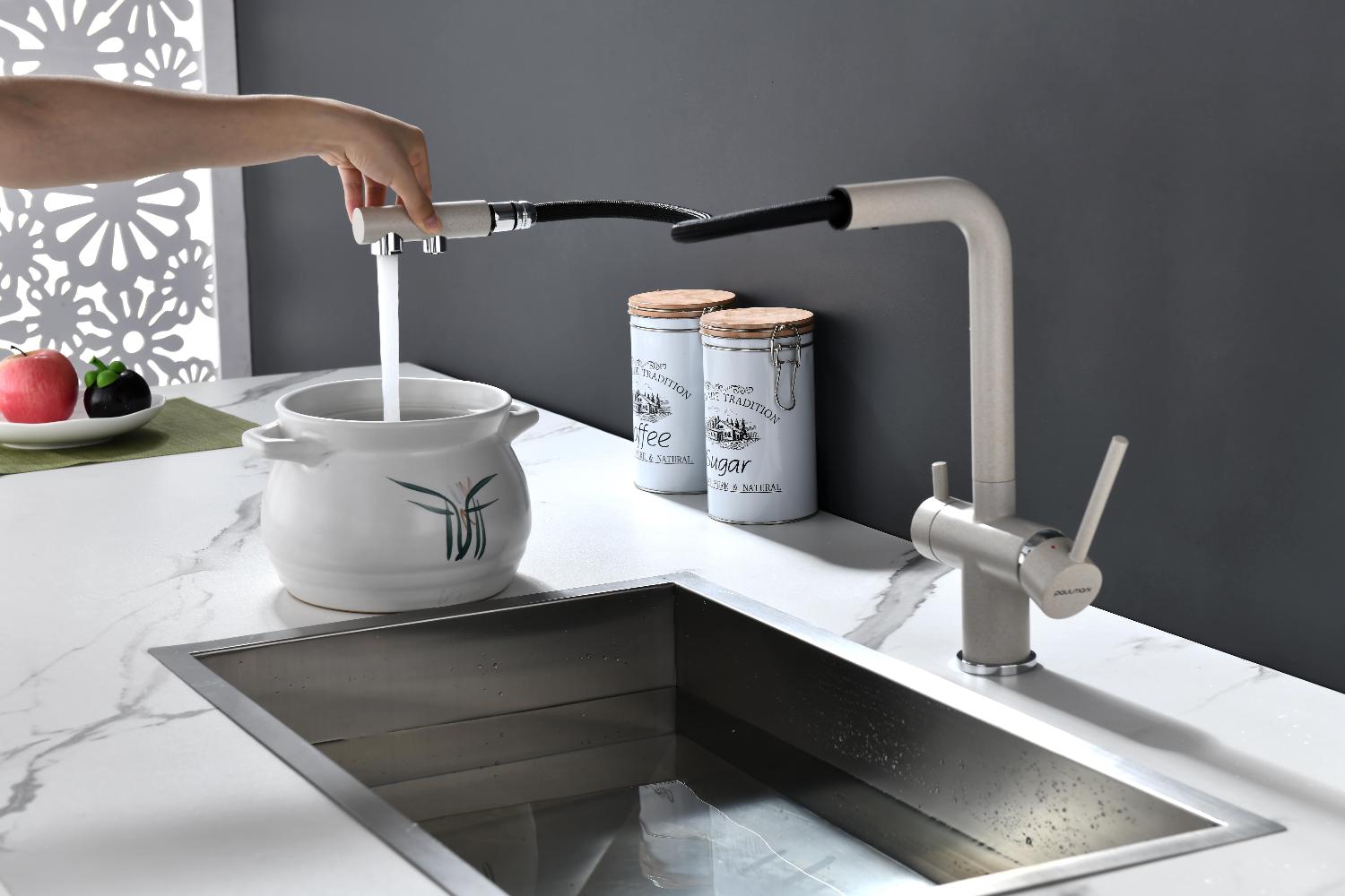 Превью картинка Смеситель для кухни Paulmark SERPENTINE Se213222-BE Бежевый #8