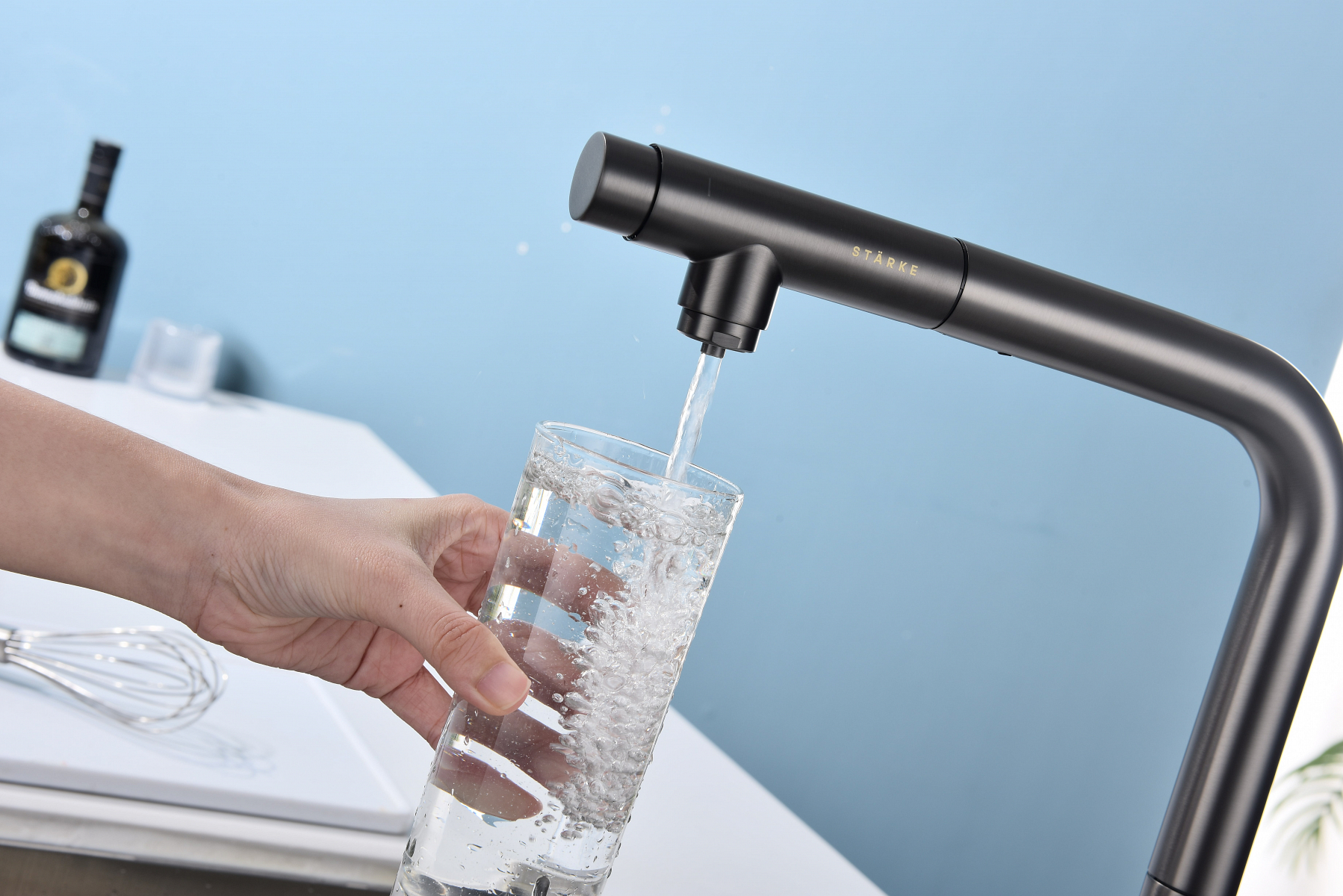 Превью картинка Смеситель для кухни Paulmark URBAN Ur213104-GM Вороненая сталь GM #9