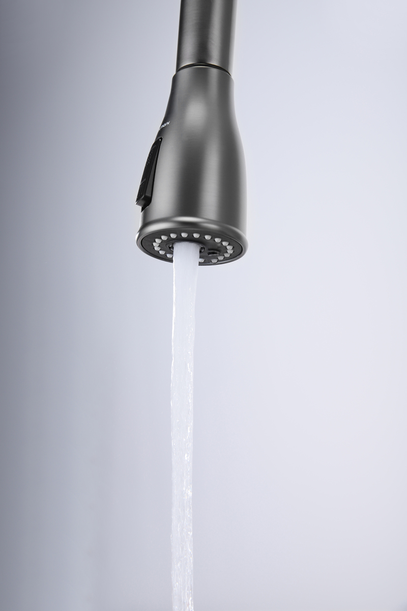 Превью картинка Смеситель для кухни Paulmark LANGE La214212-GM Вороненая сталь GM #9