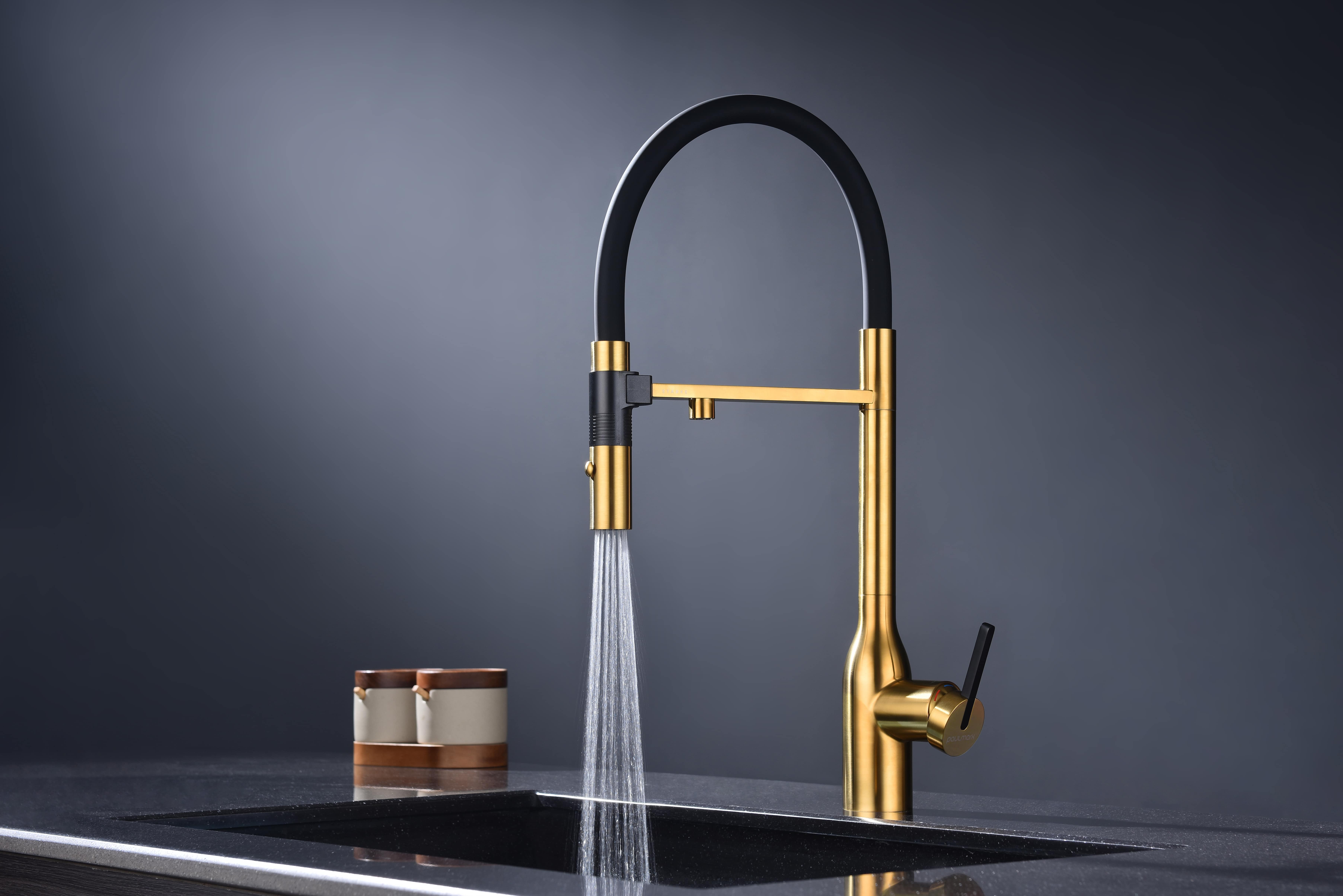 Превью картинка Смеситель для кухни Paulmark MAGNETO ONE Ma213188-BG Брашированное золото BG #5