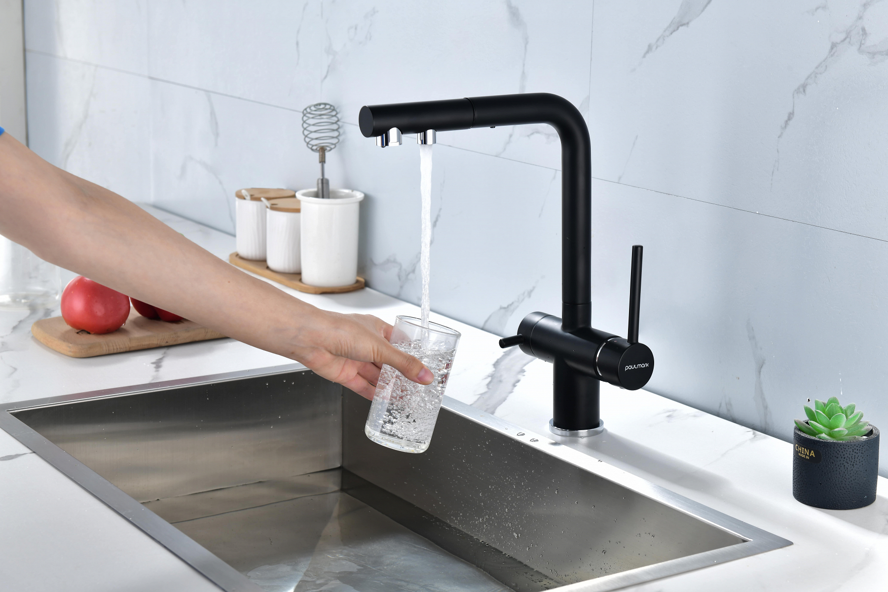 Превью картинка Смеситель для кухни Paulmark SERPENTINE Se213222-AN Антрацит #13