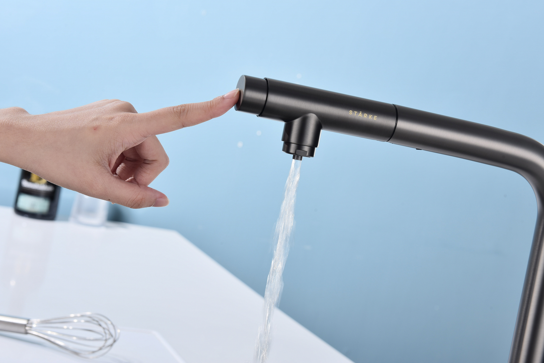 Превью картинка Смеситель для кухни Paulmark URBAN Ur213104-GM Вороненая сталь GM #8